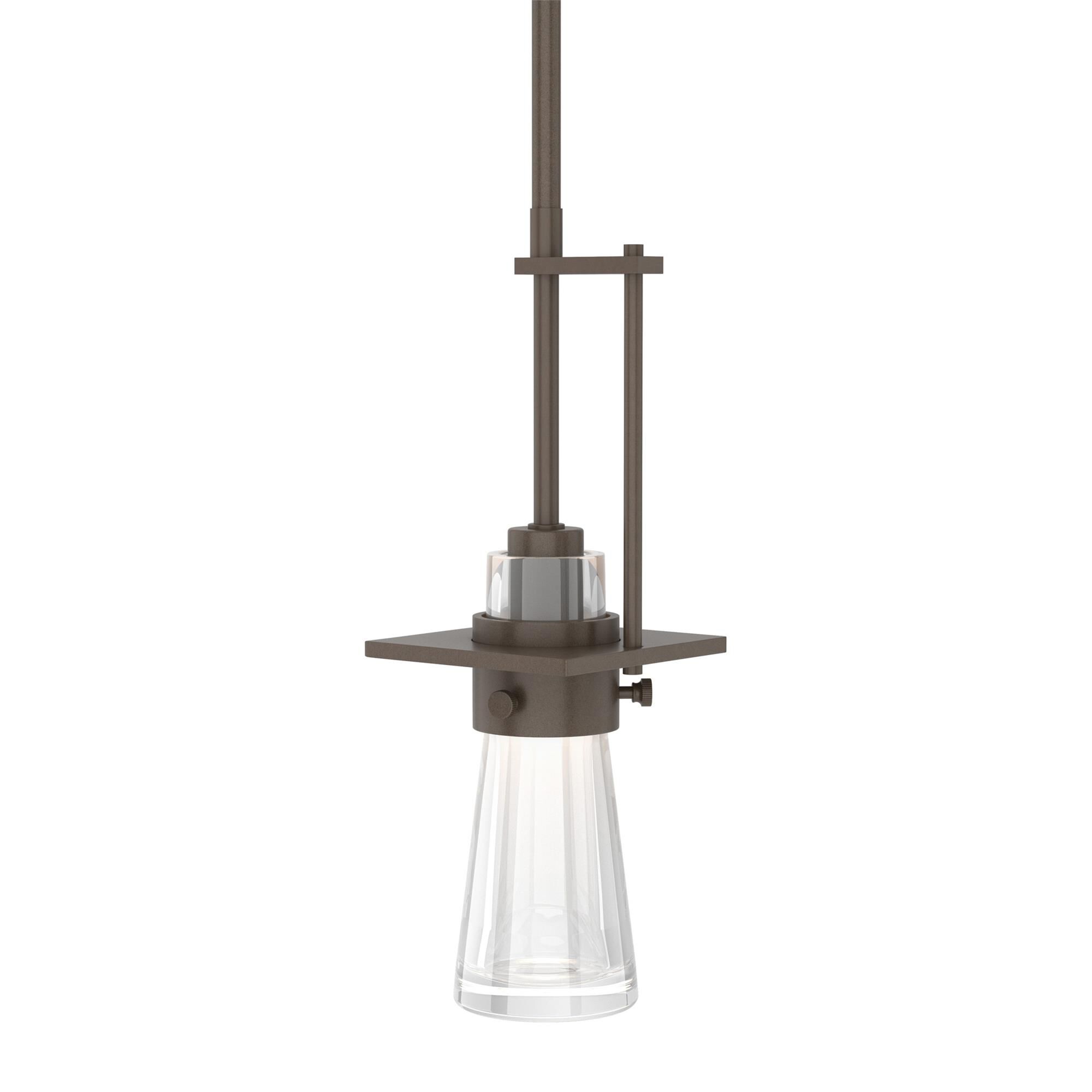 Shown in Bronze finish and Clear glass