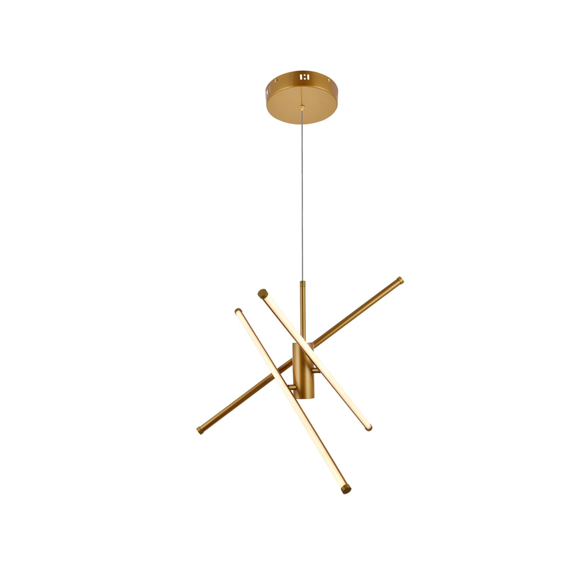 Sonya 28 Inch 3 Light LED Chandelier by Elegant Lighting