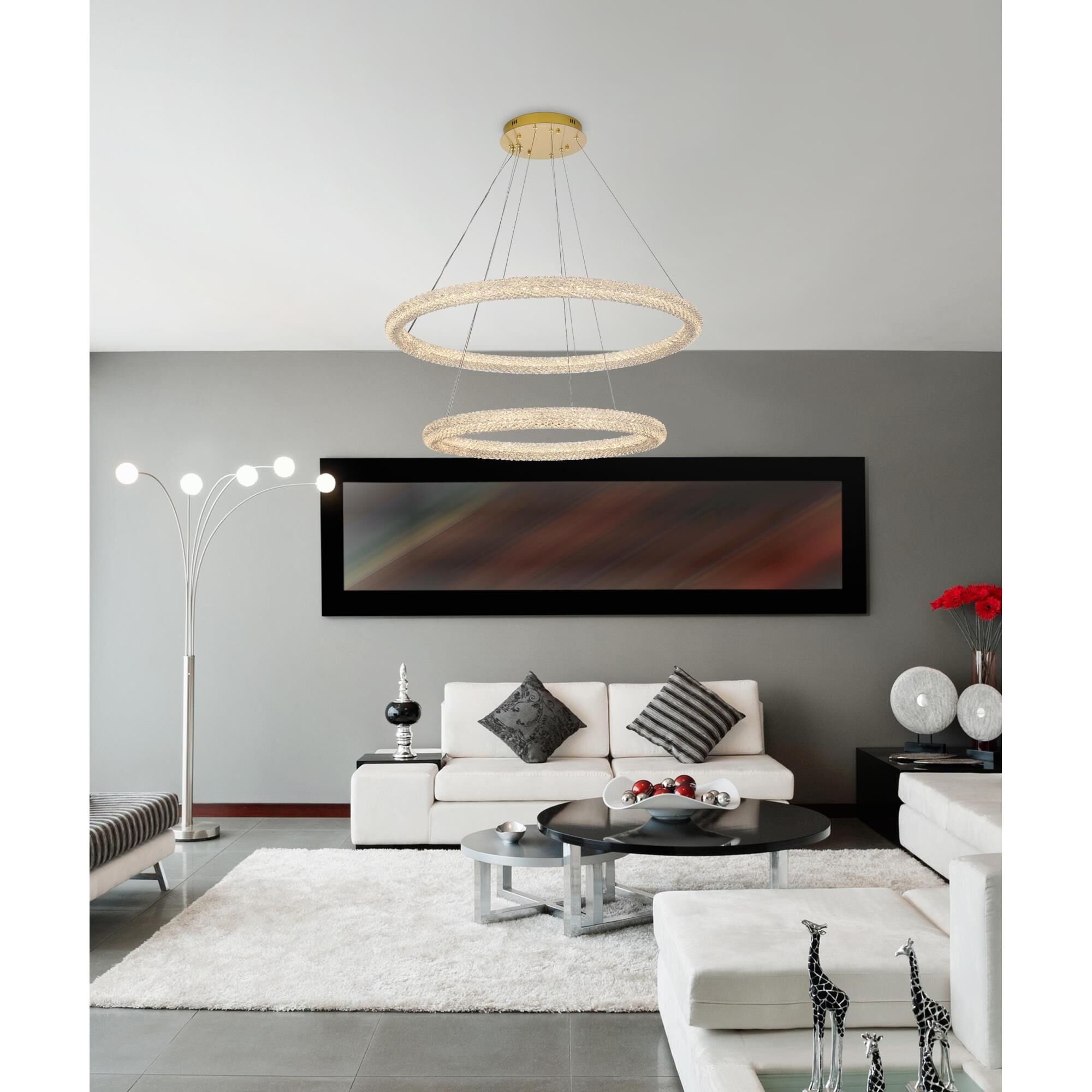 Shown in Satin Gold finish and Rc crystal