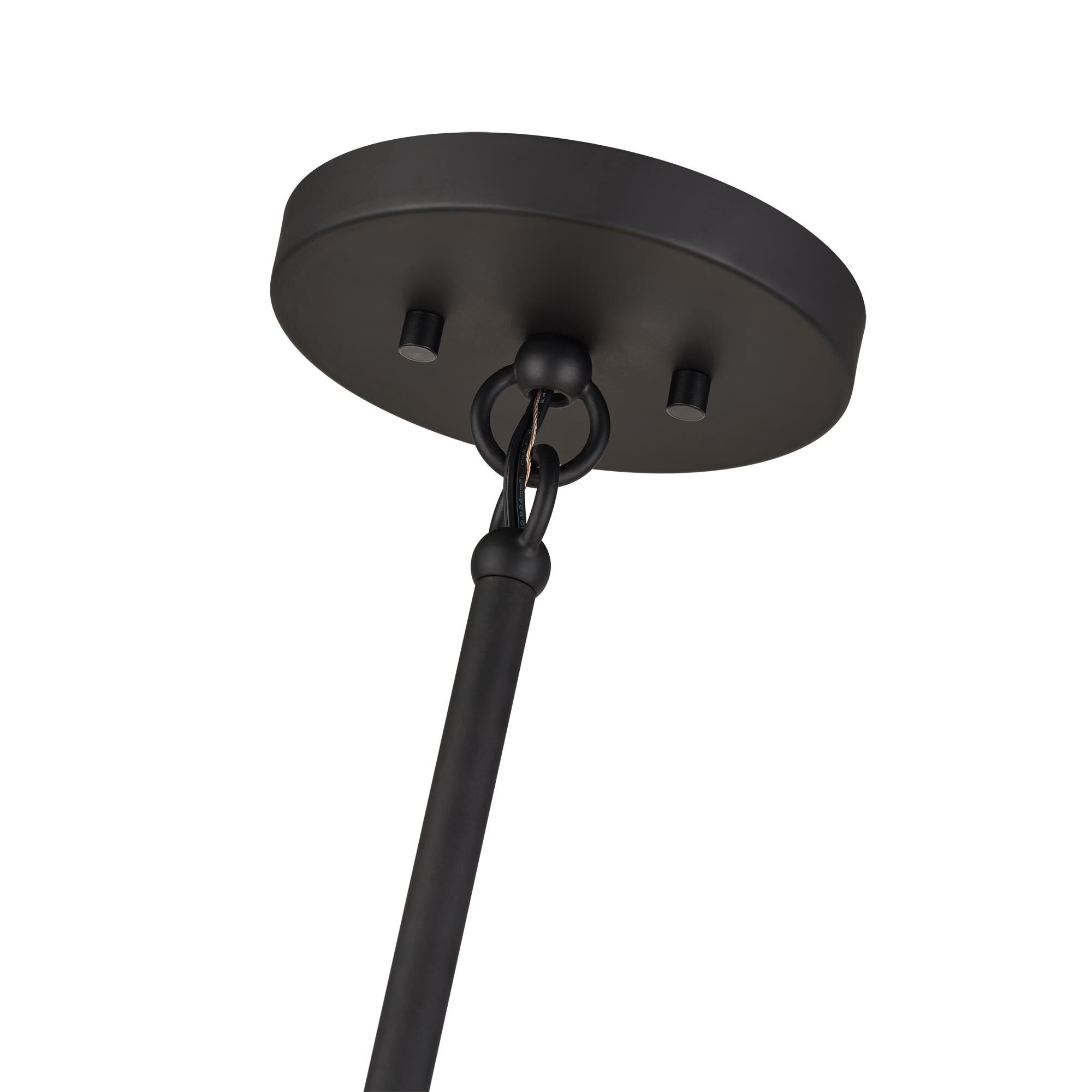 Shown in Black finish and Hand Crafted Black Fabric with White Color Inside shade