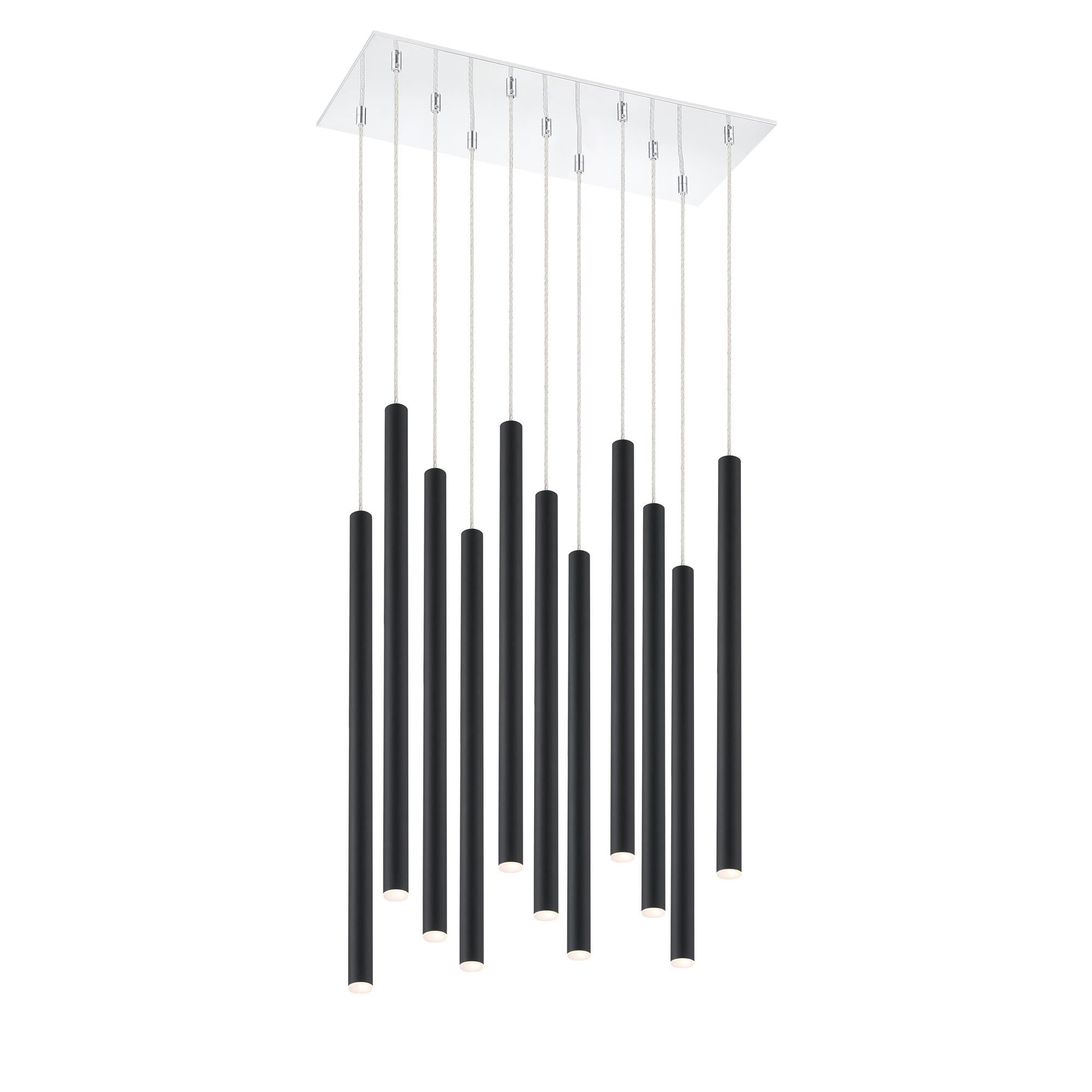 Shown in Chrome finish and Steel glass and Steel shade