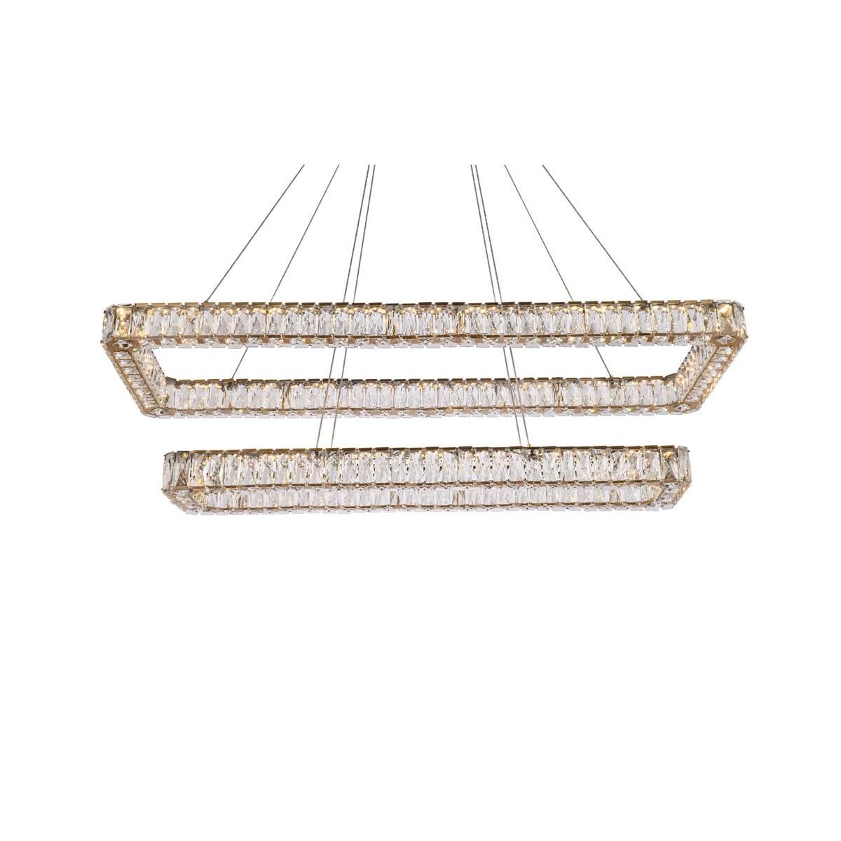 Monroe Linear Suspension Light by Elegant Lighting