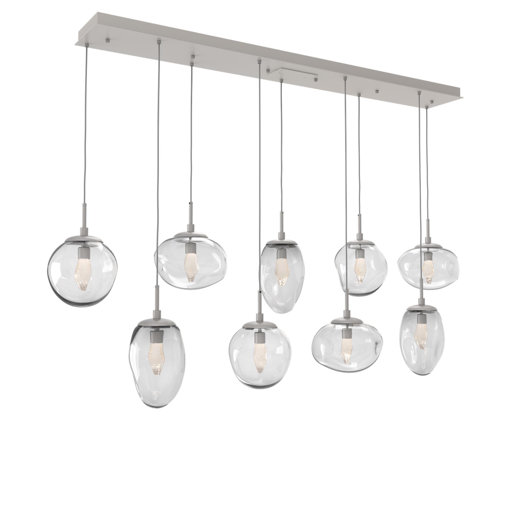 Shown in Metallic Beige Silver finish and Geo Inner Clear Outer glass