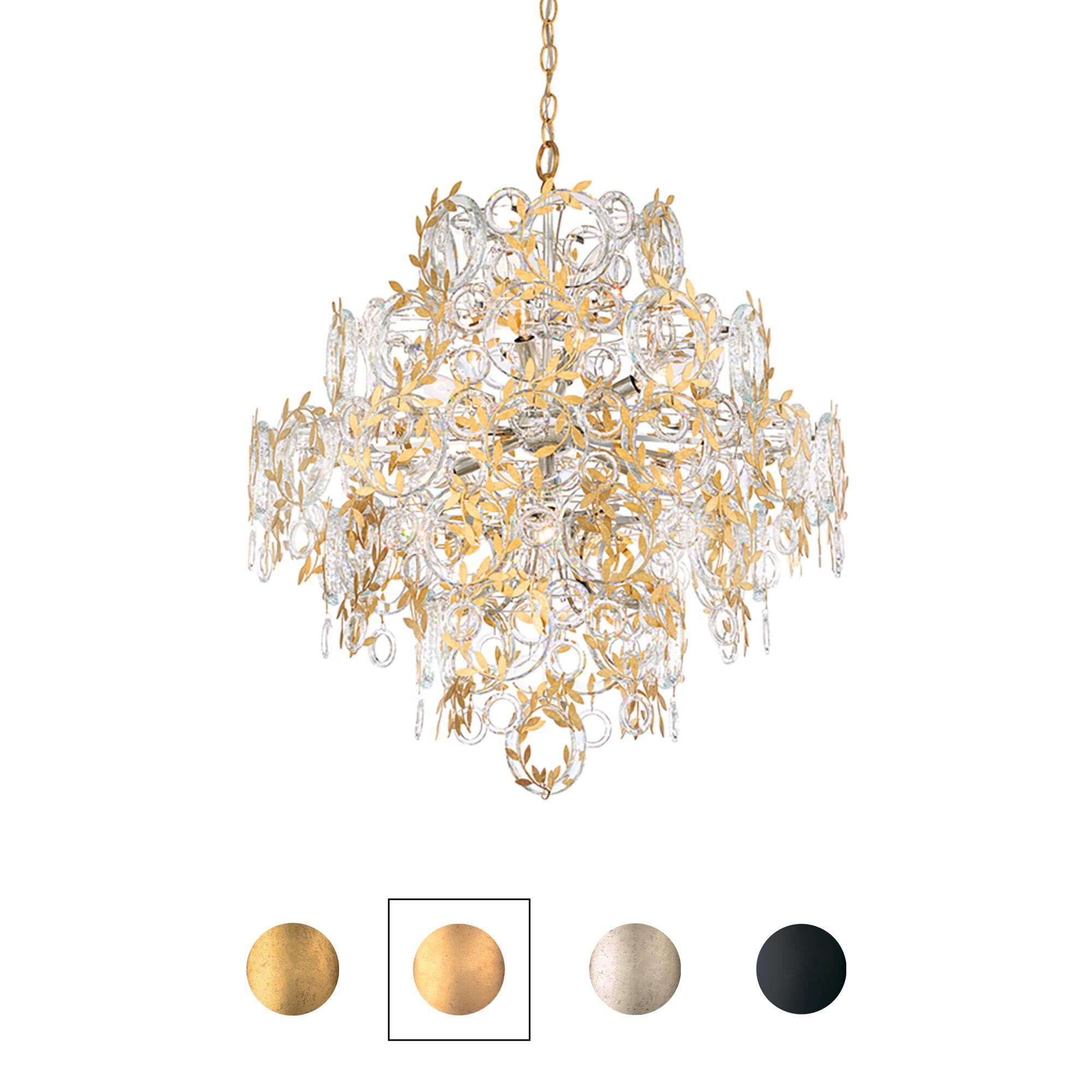 Shown in Black finish and Clear Radiance crystal