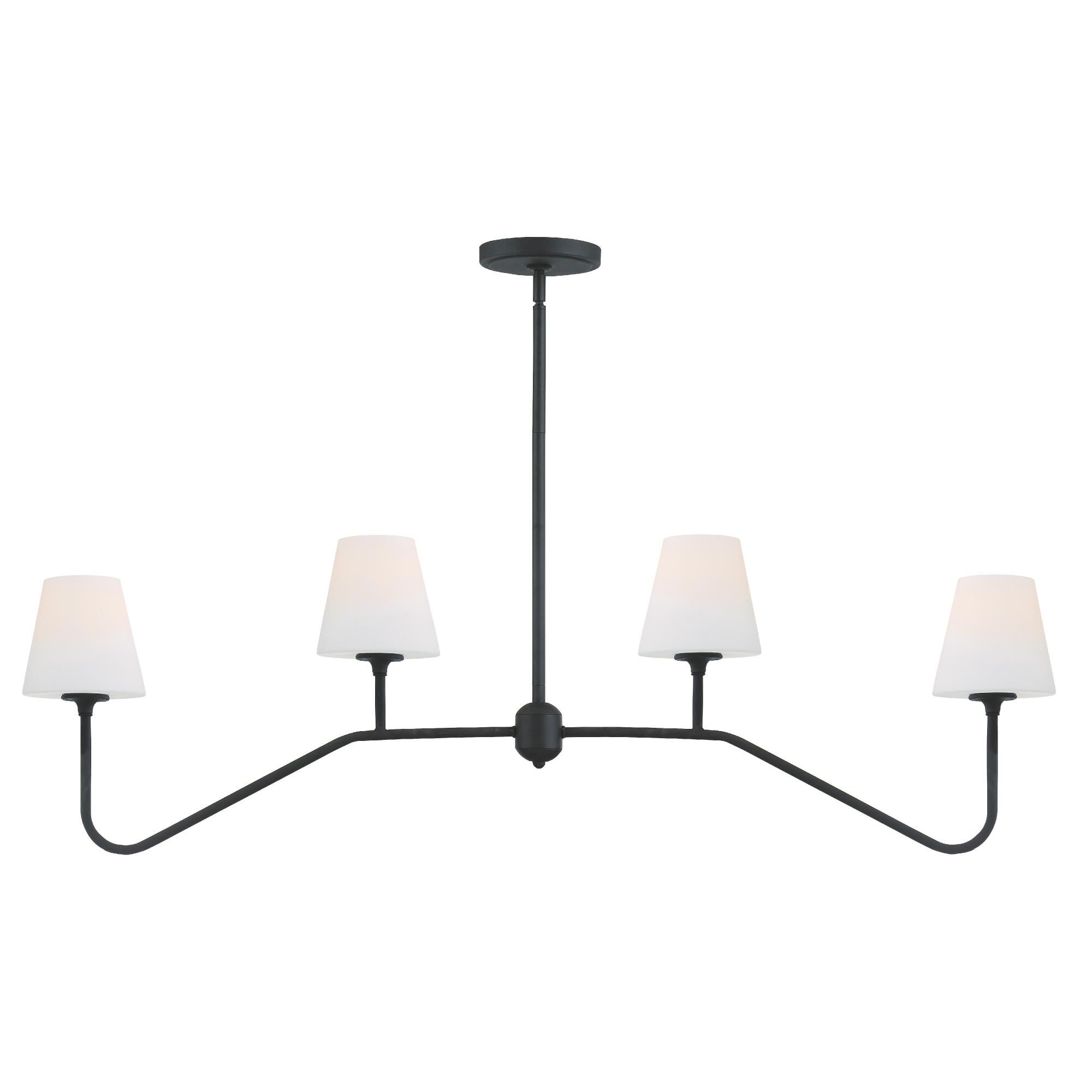 Shown in Black Forged finish and Glass shade