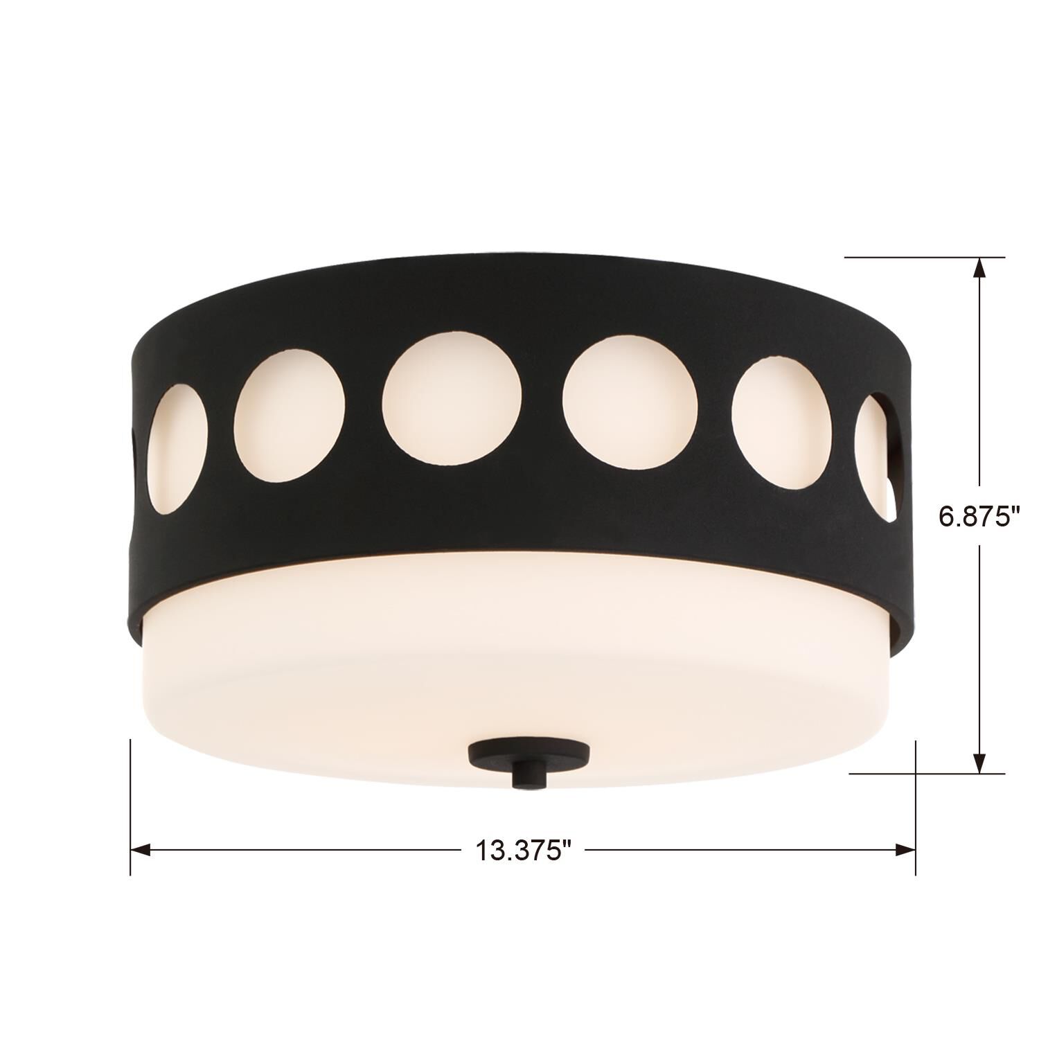 Kirby 13 Inch 2 Light Semi Flush Mount by Crystorama