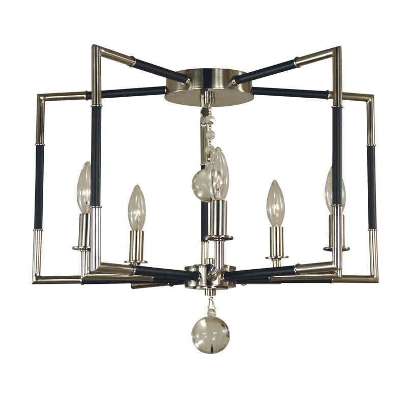 Felicity 22 Inch 5 Light Semi Flush Mount by Framburg