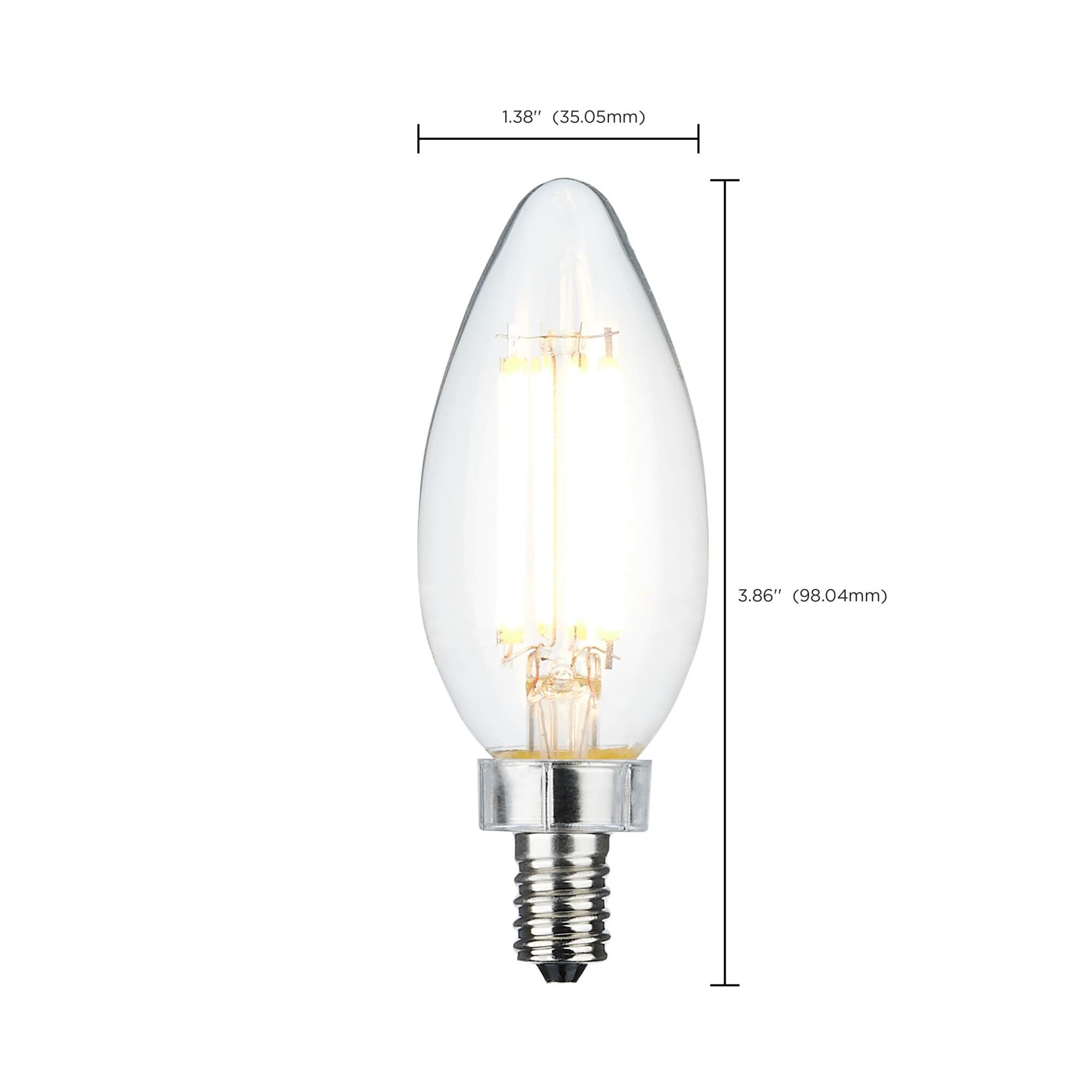 8 Watt Candelabra 4000K LED Light Bulb,