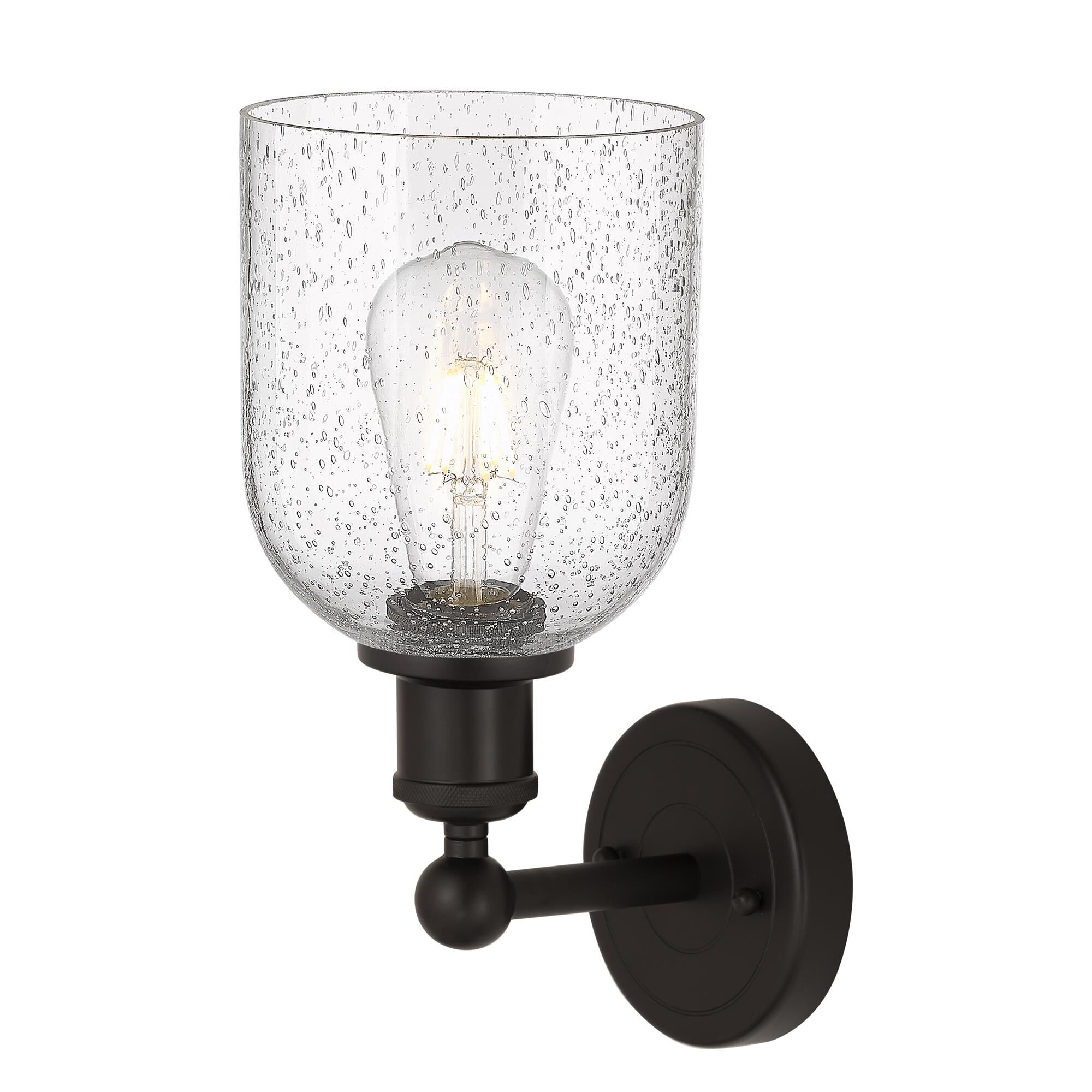 Shown in Oil Rubbed Bronze finish and Seedy glass