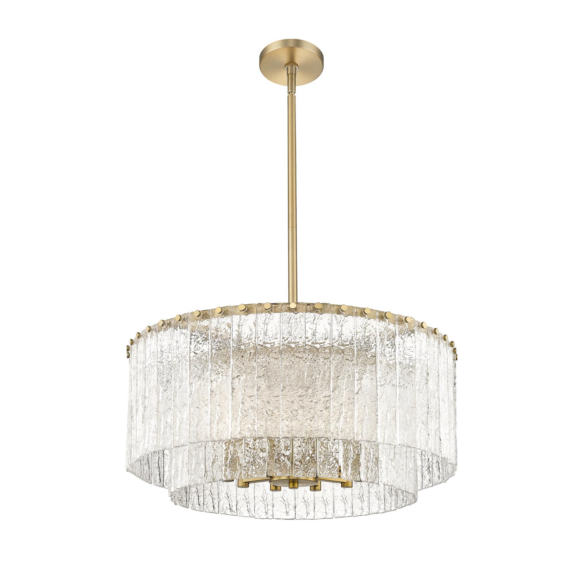 Shown in Modern Gold finish and Clear glass