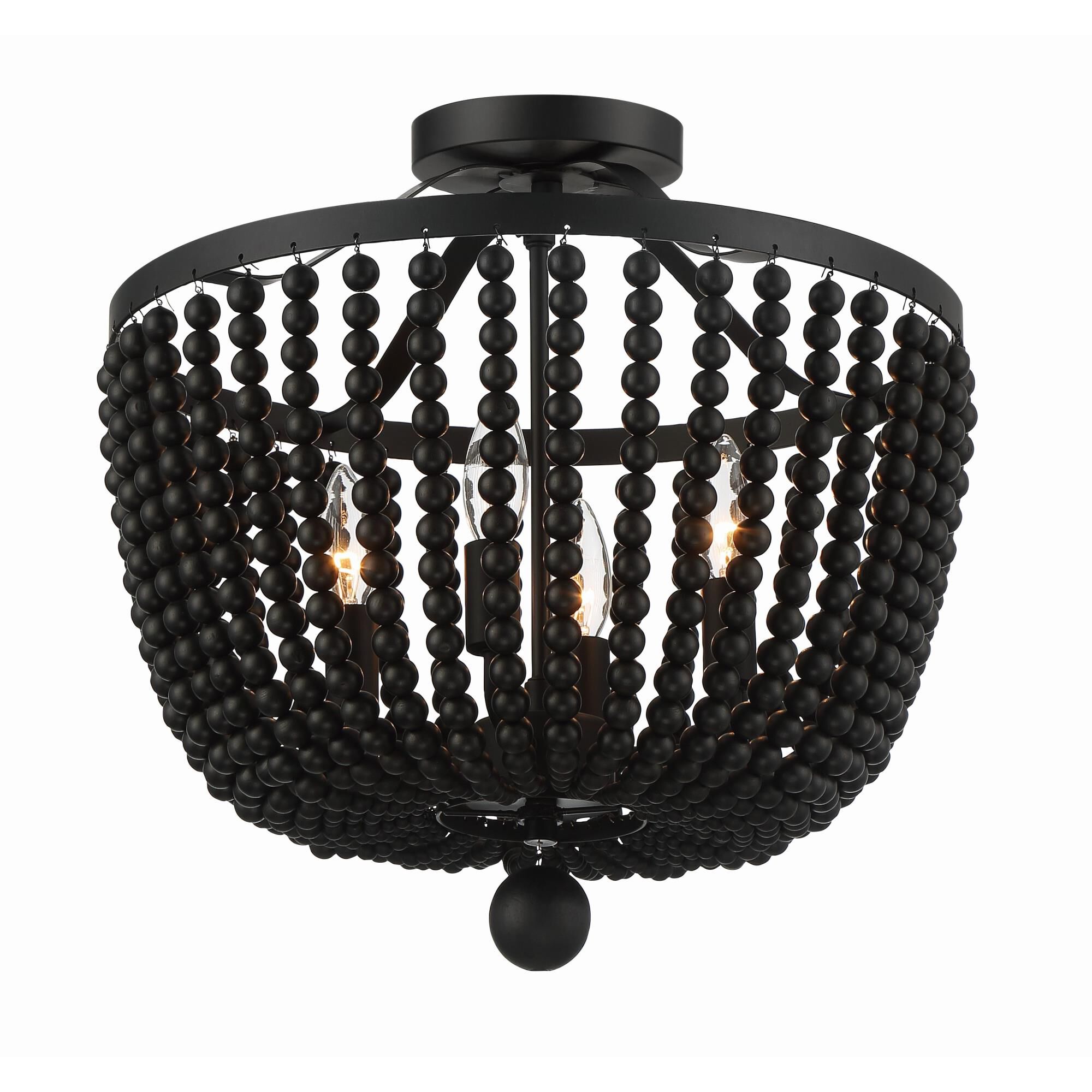 Rylee 16 Inch 4 Light Semi Flush Mount by Crystorama