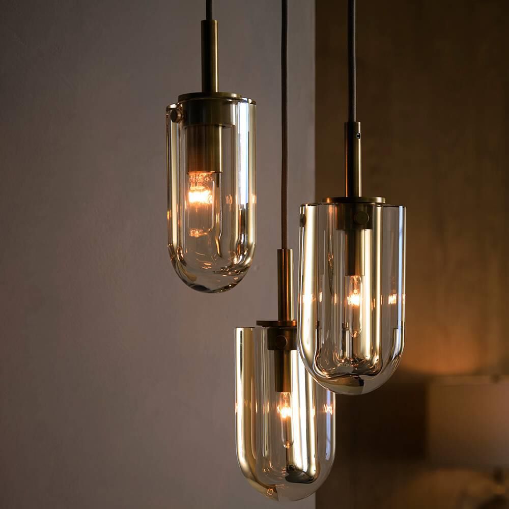 Shown in Champagne and Antique Brass finish