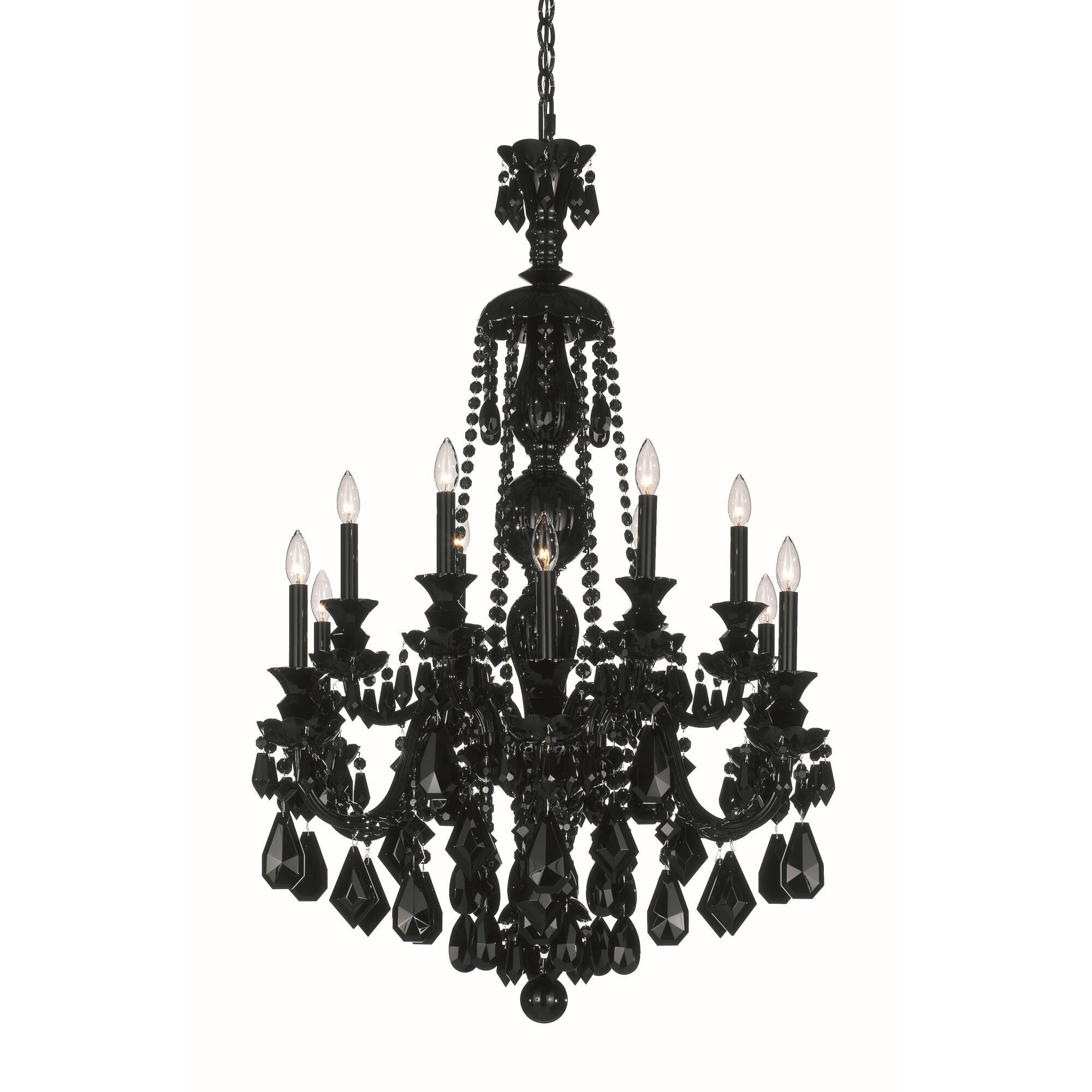 Shown in Wet Black finish and Jet Black crystal
