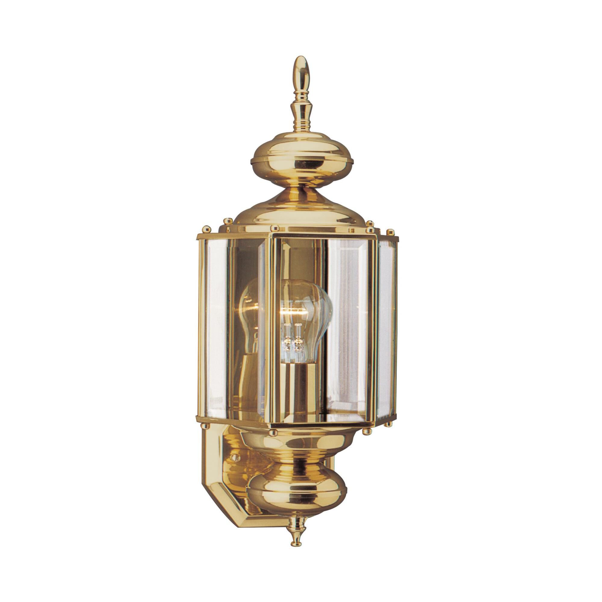 Shown in Polished Brass finish and Clear Beveled  Panels glass and Clear Beveled Glass Panels shade