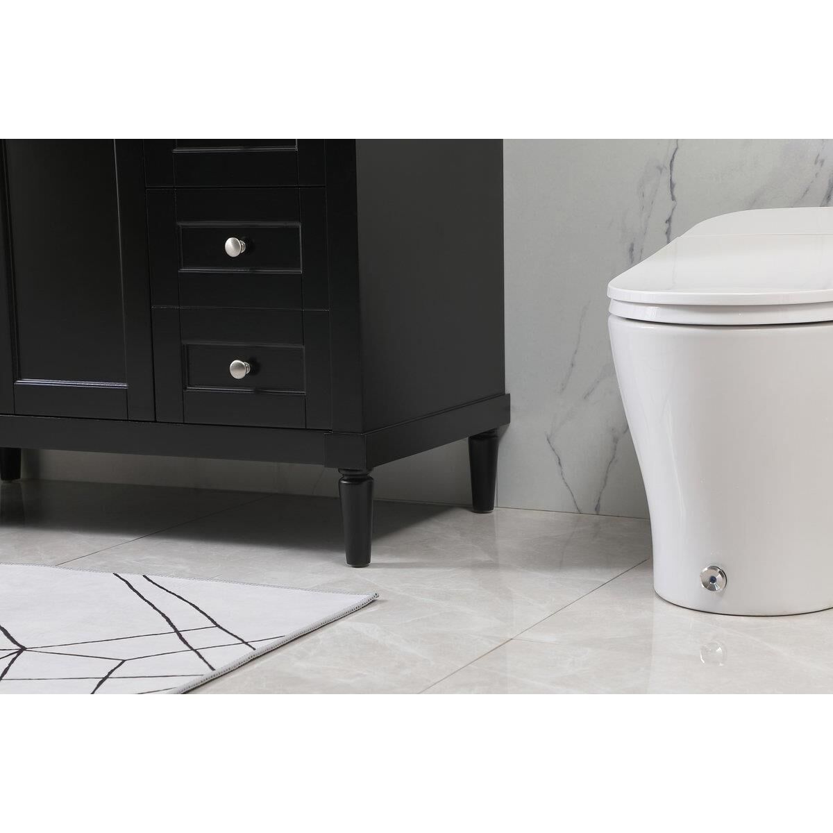 Shown in Black finish and Backsplash accent