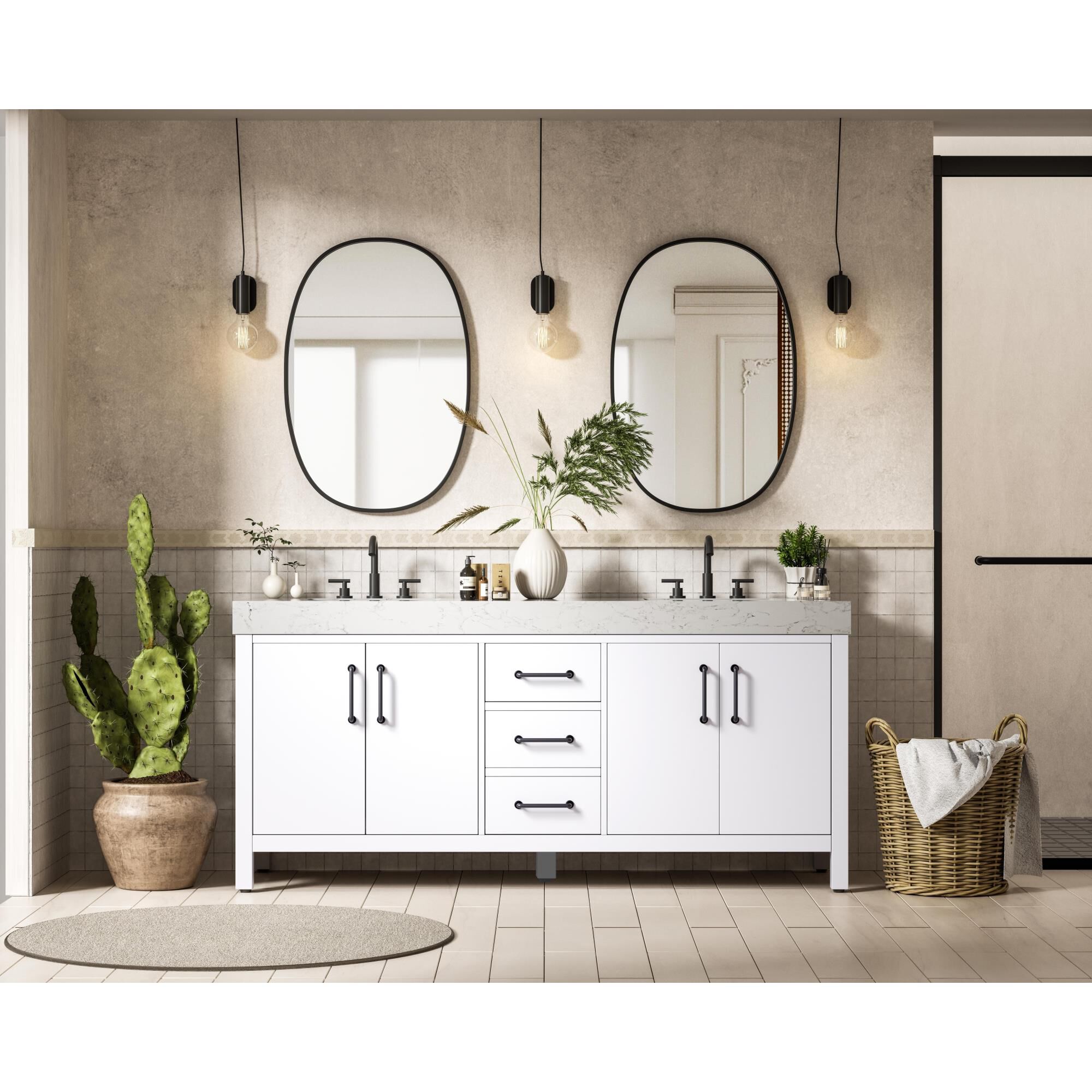 Shown in White finish