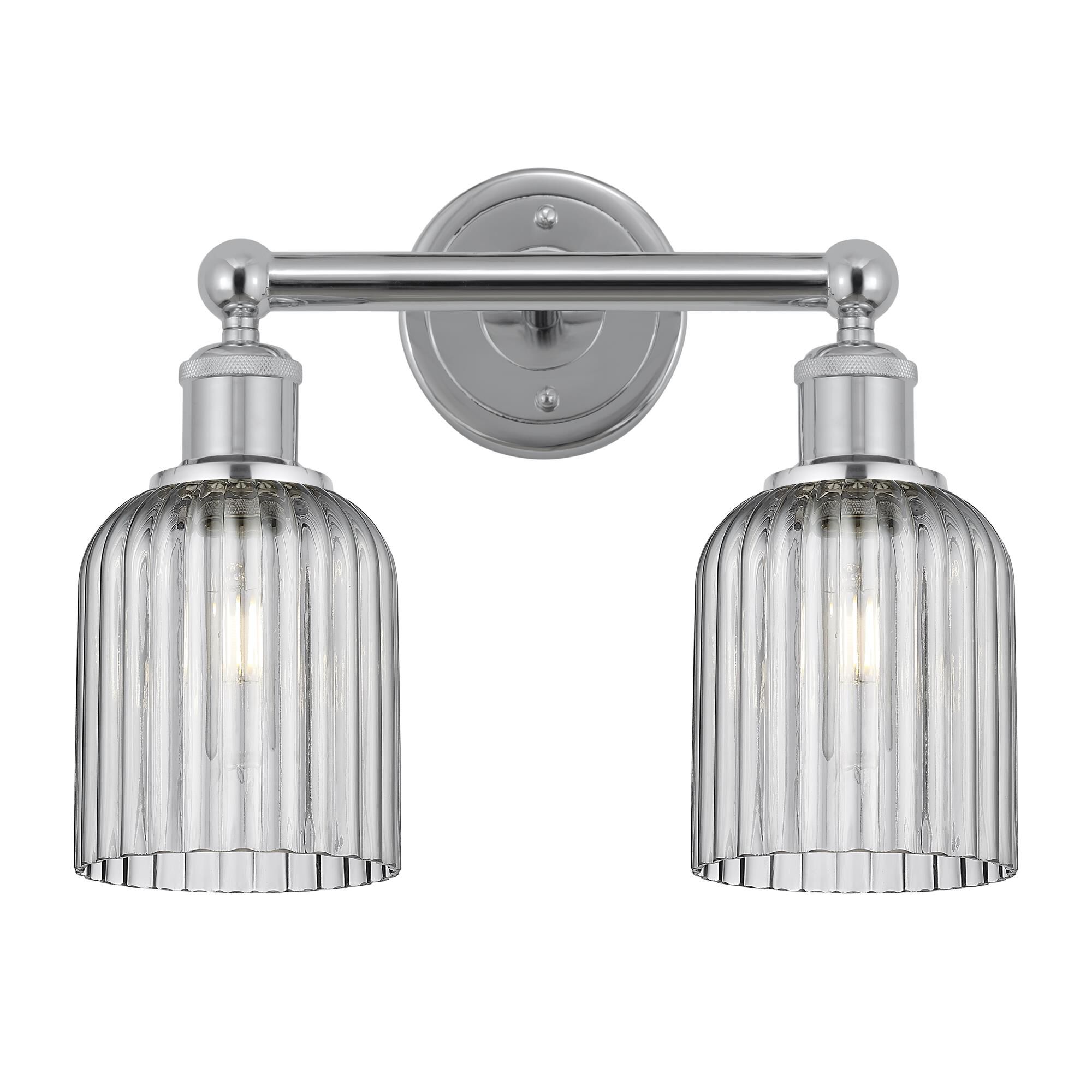 Shown in Polished Chrome finish and Light Smoke glass