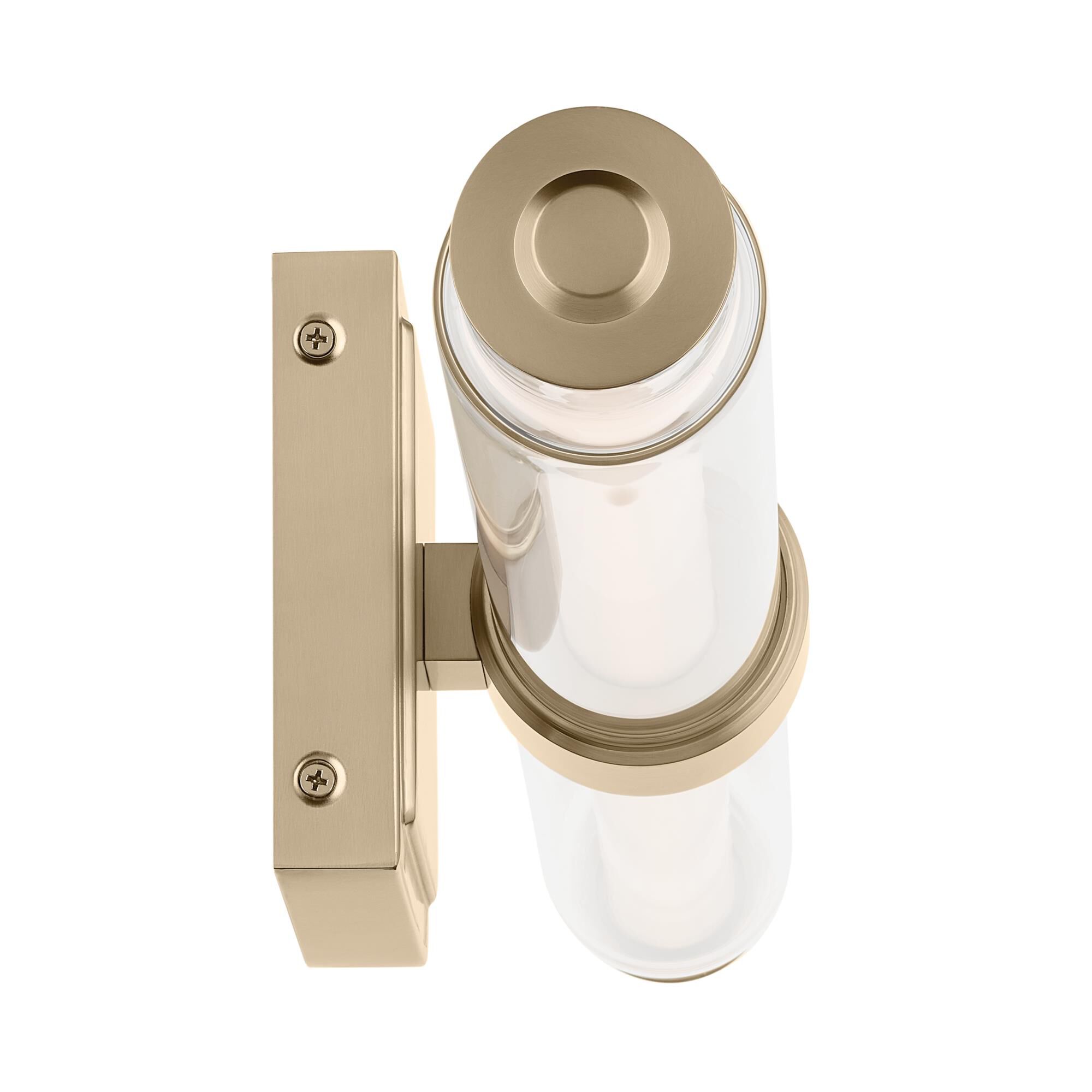 Shown in Champagne Bronze finish and Clear glass