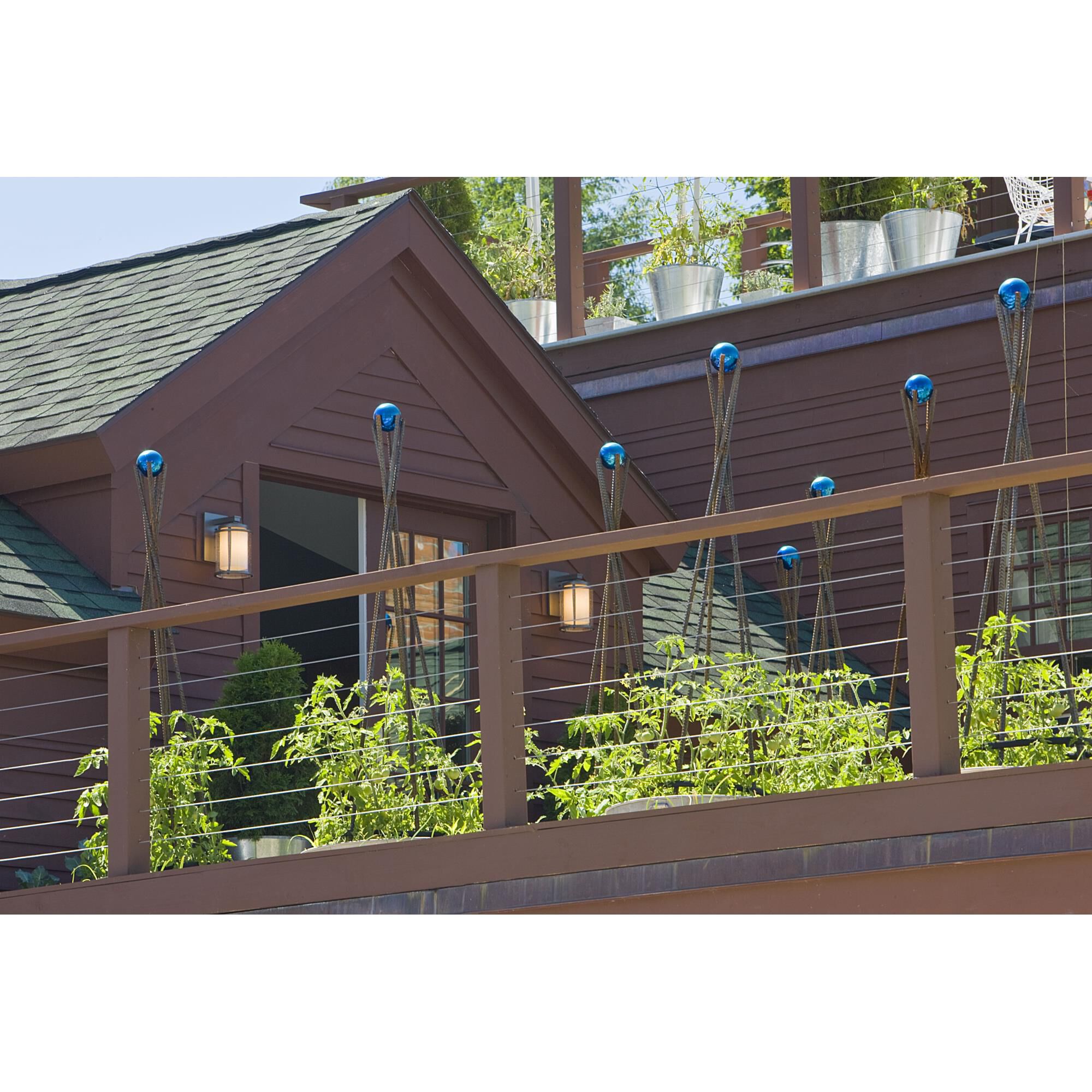 Shown in Coastal Dark Smoke finish and Opal and Seeded glass