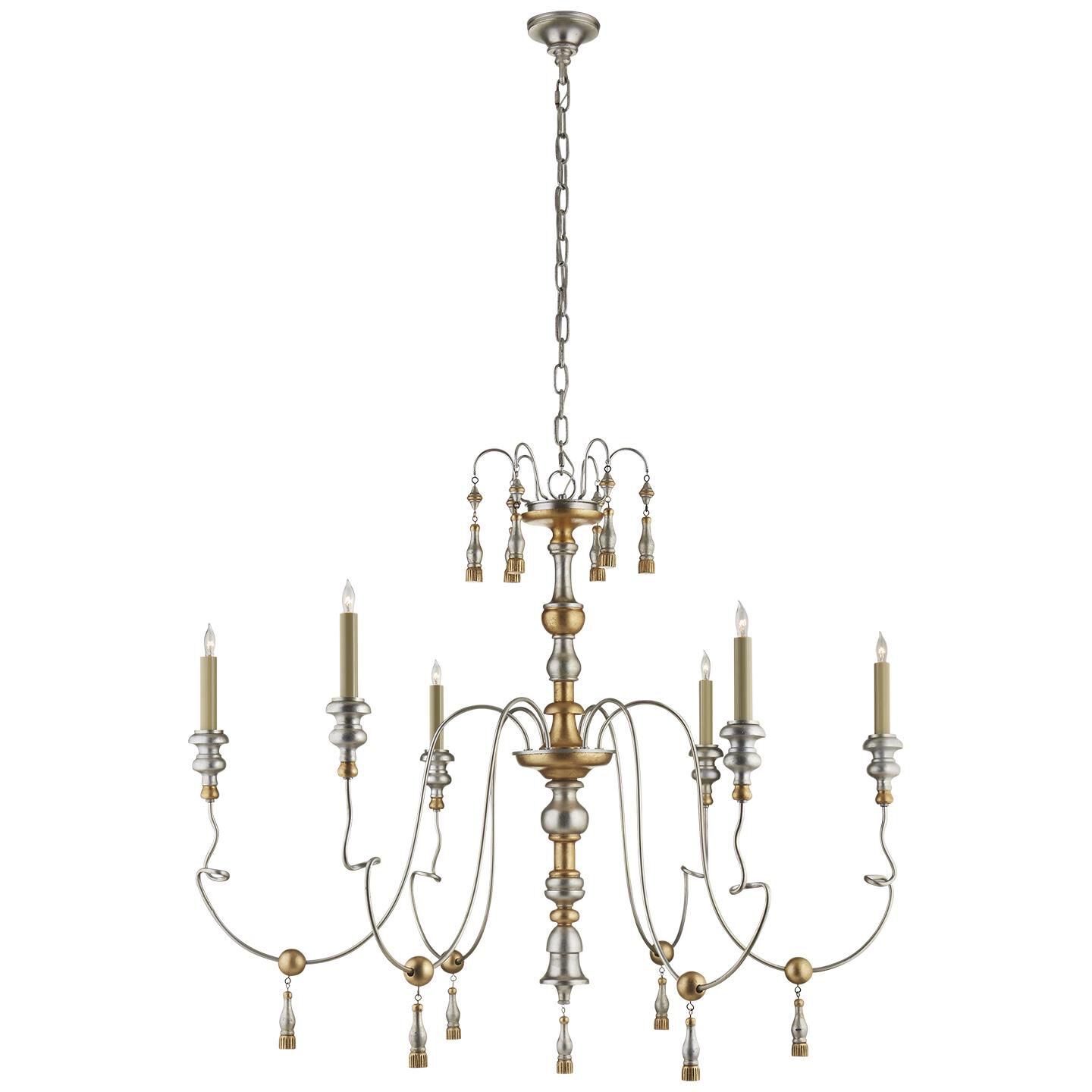 Shown in French Gild Silver And Gold finish and No Glass  glass and NO Shade  shade