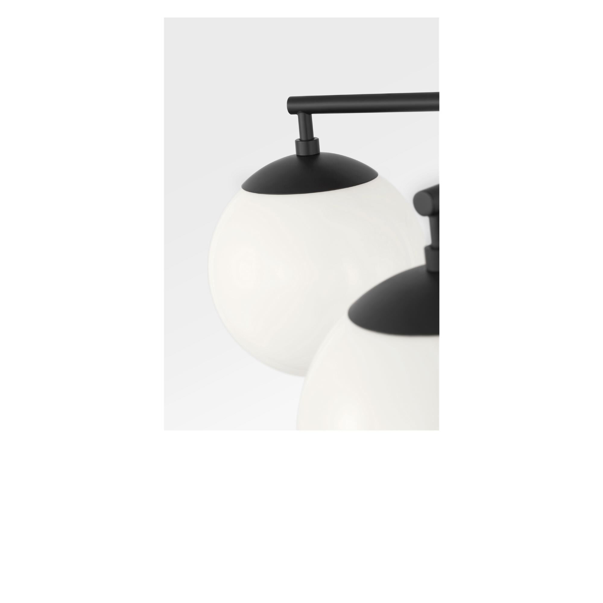 Shown in Midnight Black finish and Clear White glass