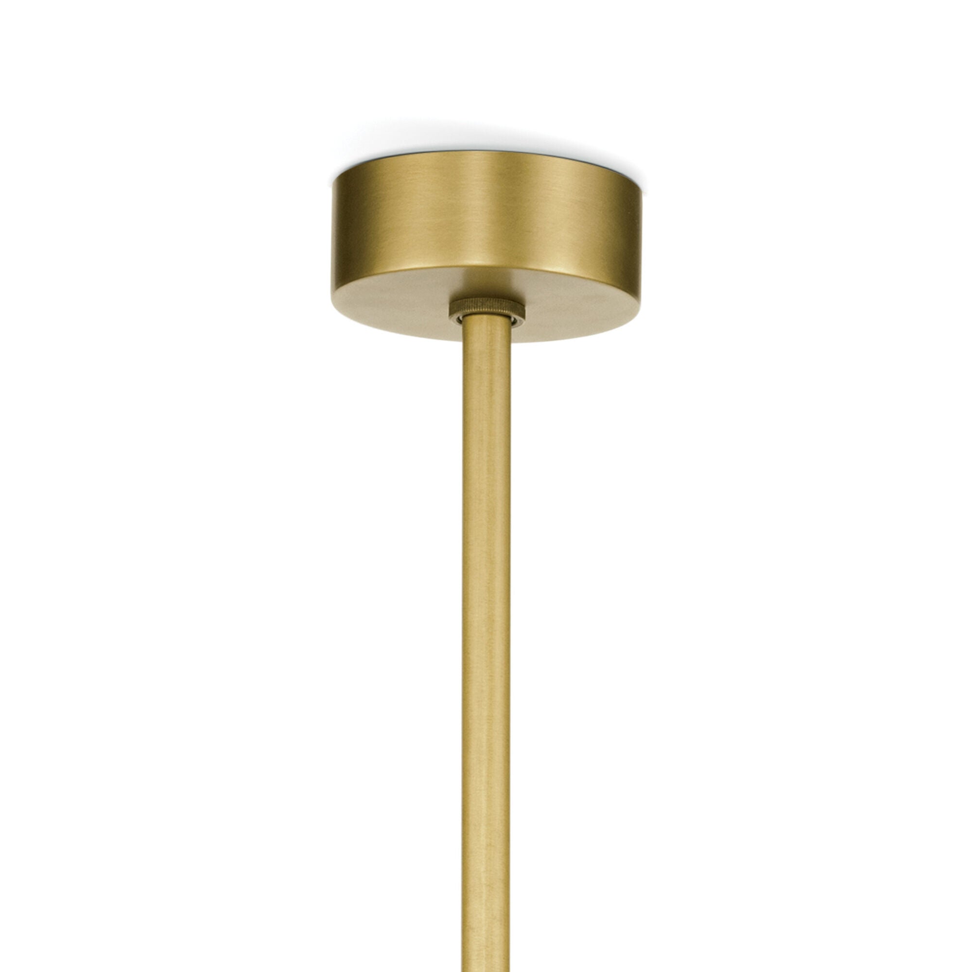 Shown in Natural Brass finish and - None - shade