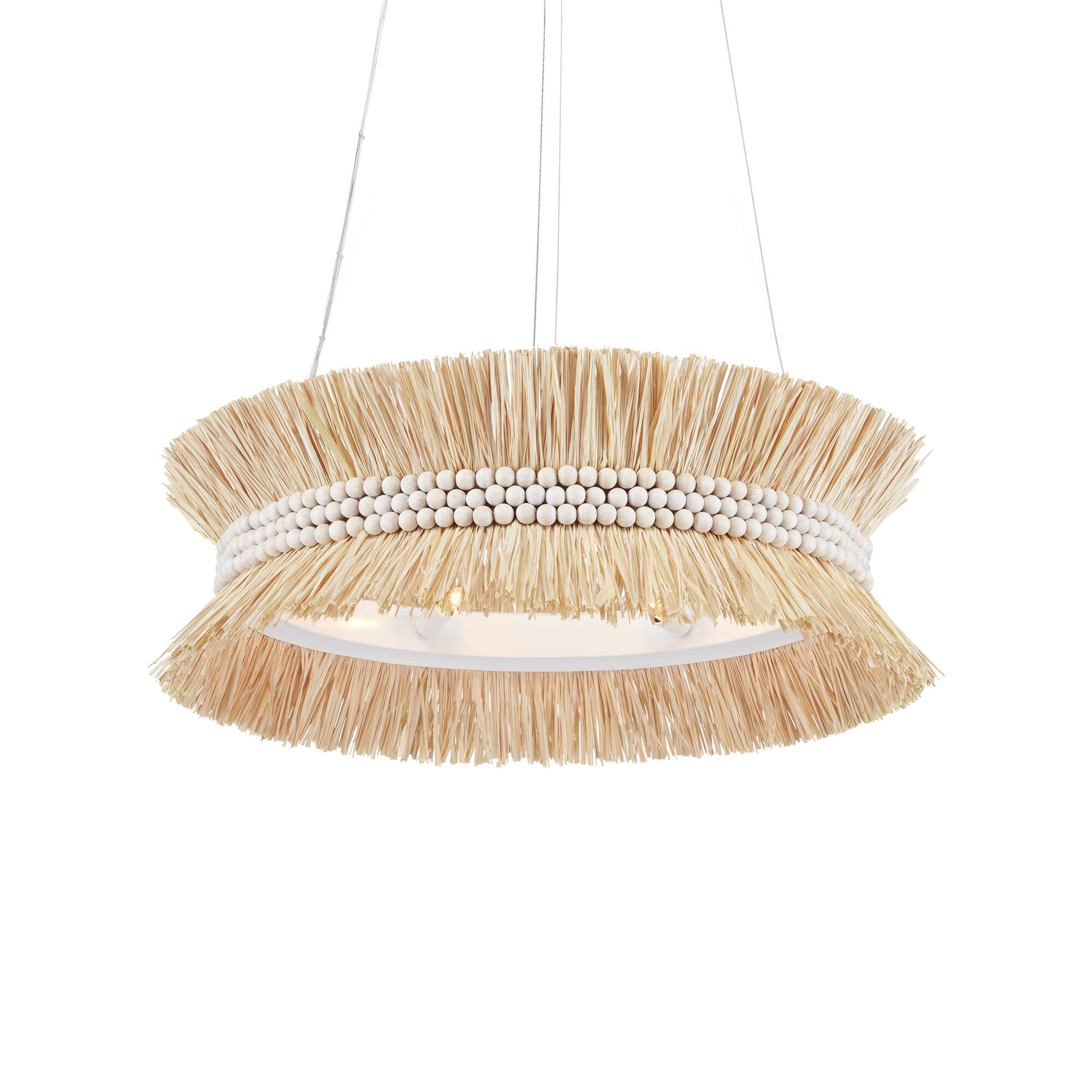 Shown in Natural Raffia and Sugar White finish