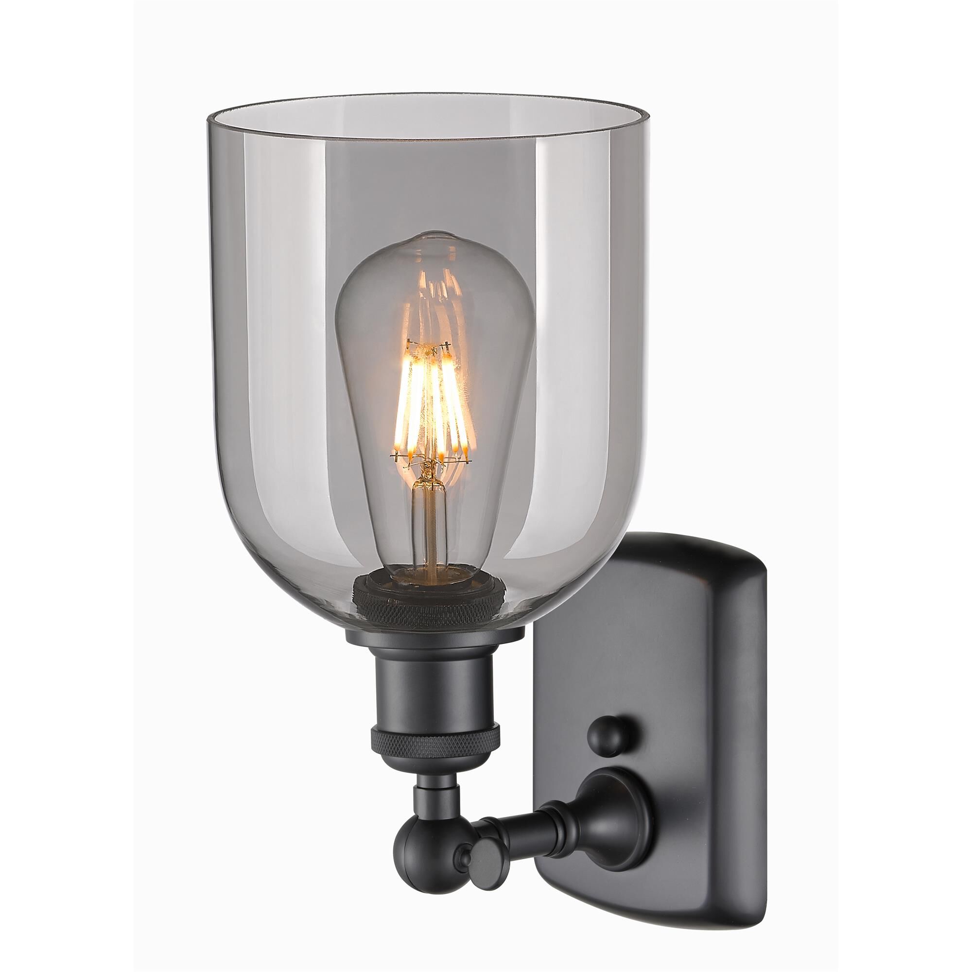 Shown in Matte Black finish and Light Smoke glass