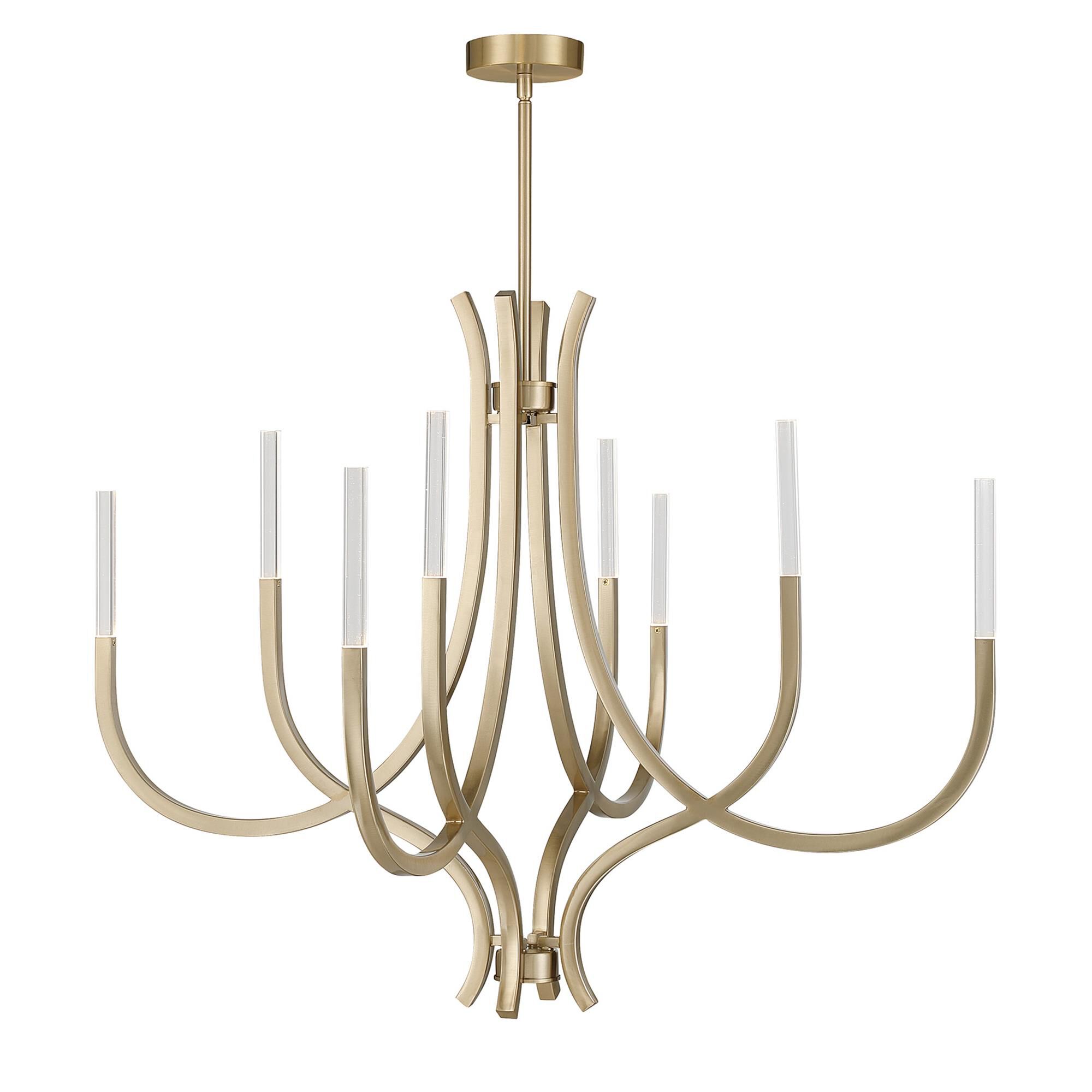 Shown in Noble Brass finish and Clear Rectangular glass