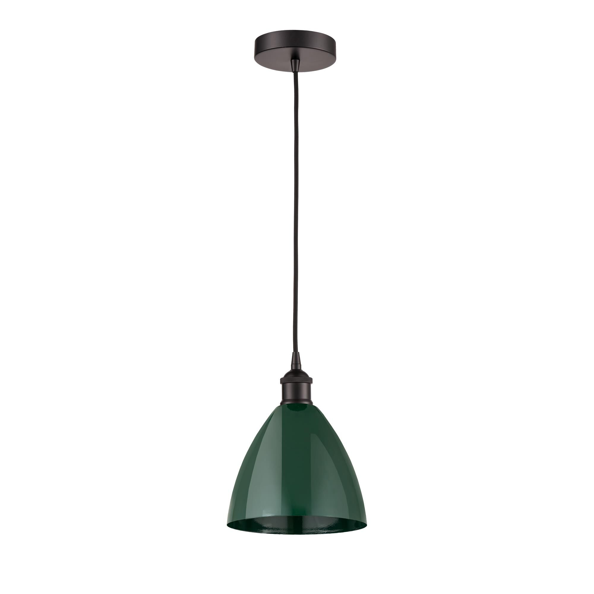 Shown in Oil Rubbed Bronze finish and Green Dome shade