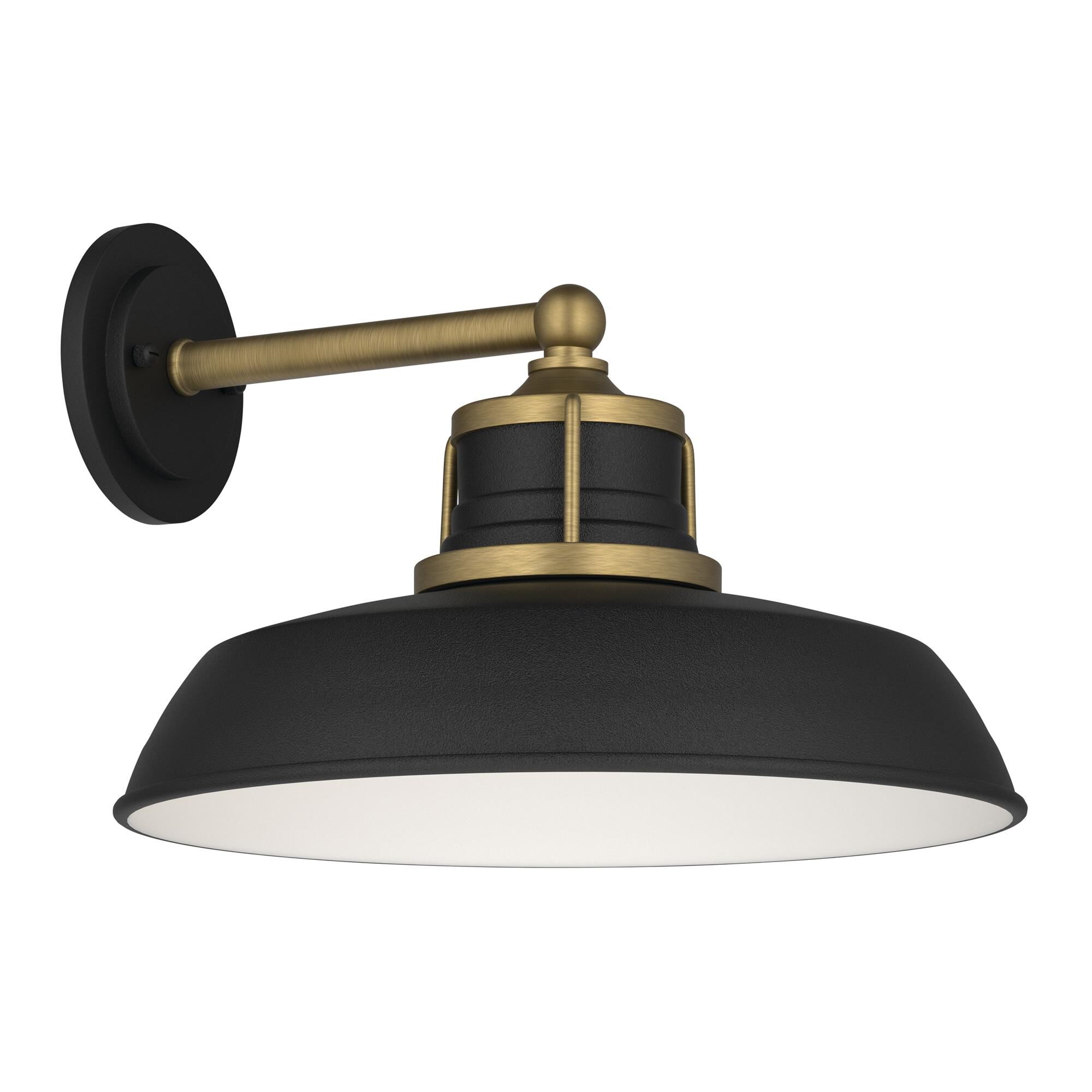 Shown in Natural Brass finish and Metal shade