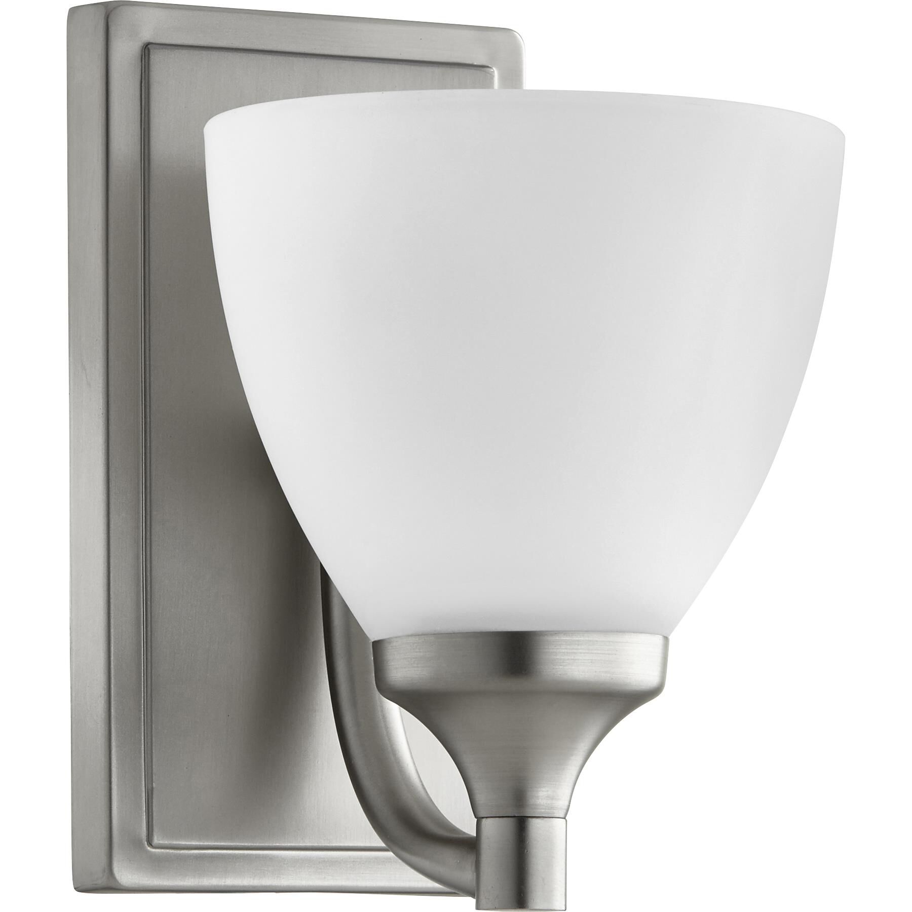 Shown in Satin Nickel finish and Satin Opal shade