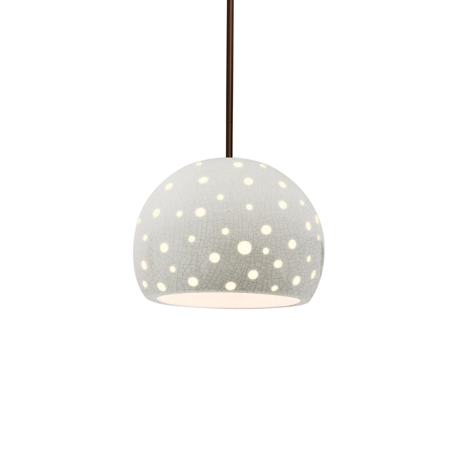 Perforated Globe 7 Inch Mini Pendant by Justice Design Group