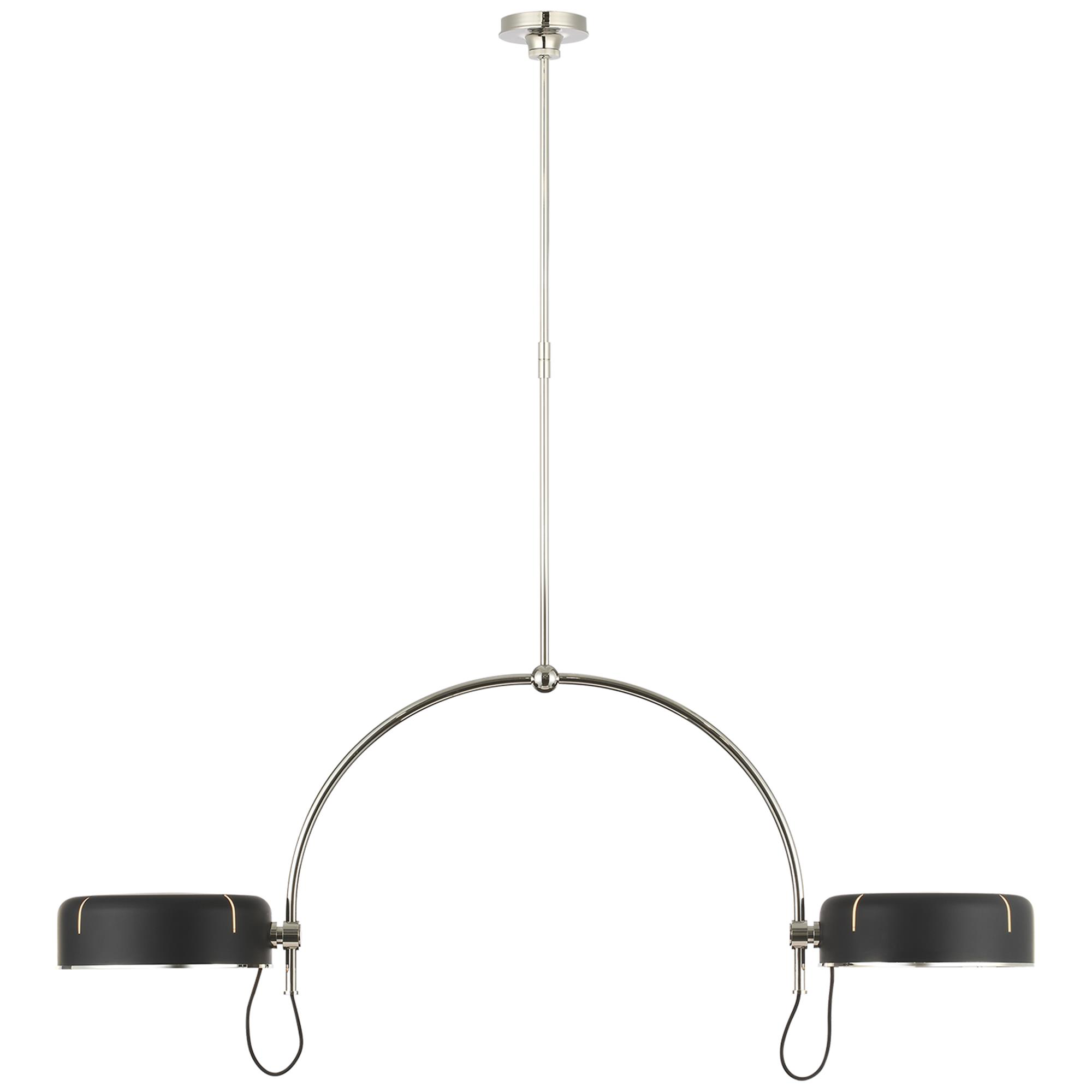 Shown in Polished Nickel and Black finish