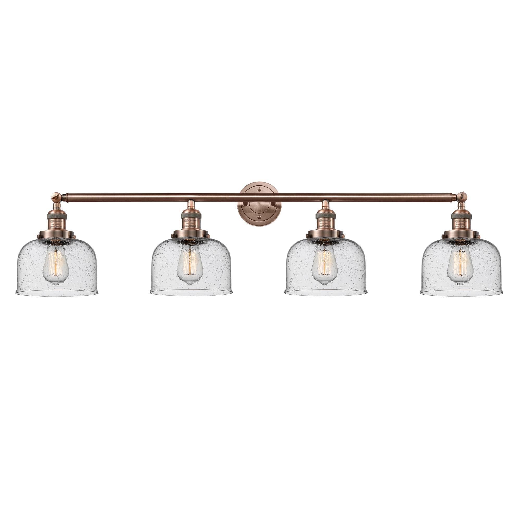 Shown in Antique Copper finish and Seedy glass