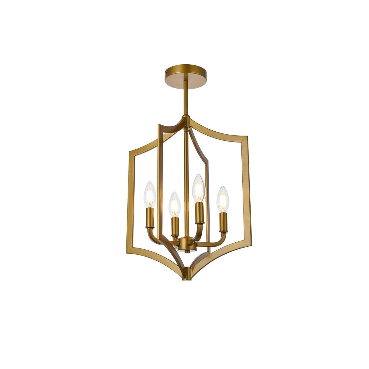 Kiera 14 Inch Cage Pendant by Elegant Lighting