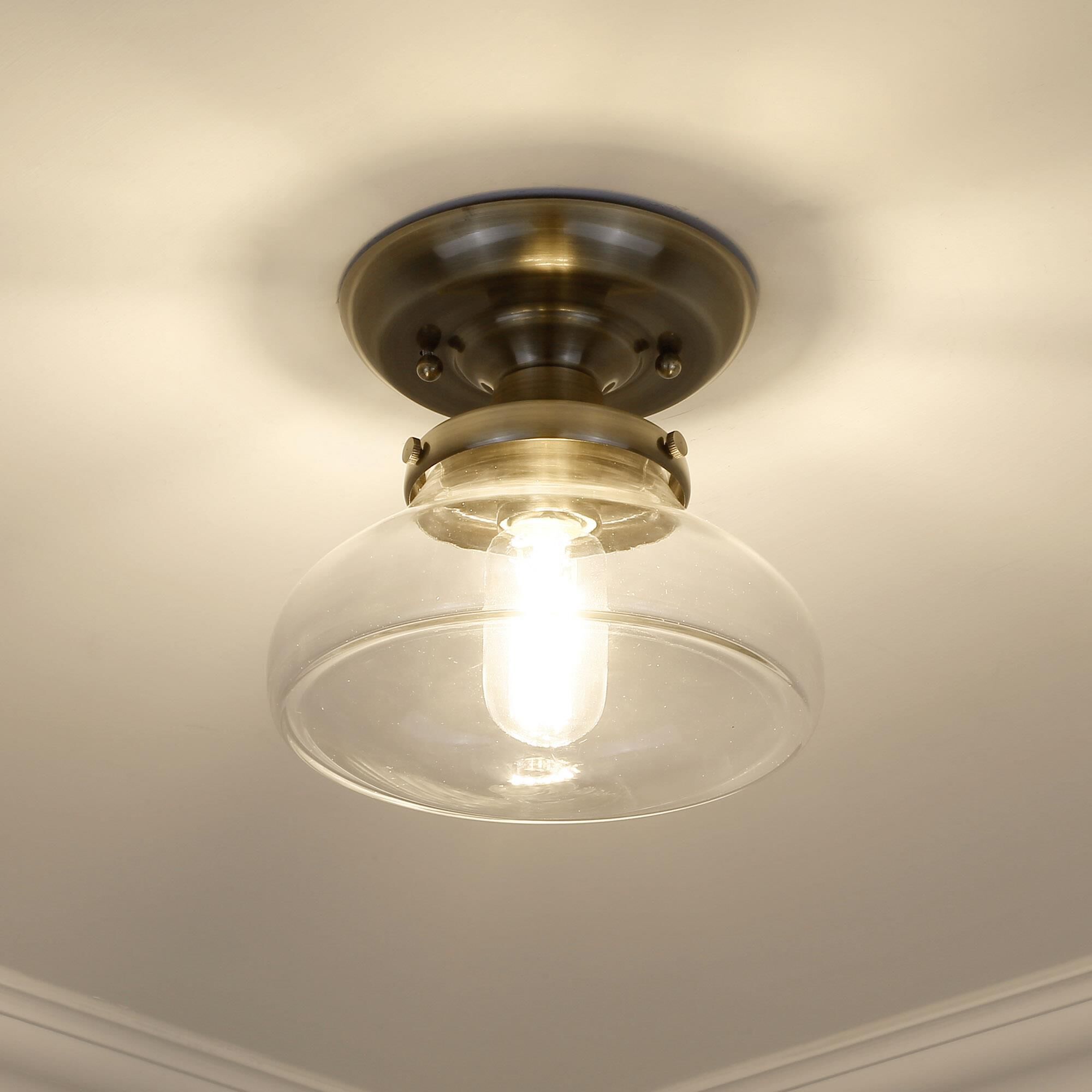 Nash 8 Inch Semi Flush Mount by Golden Lighting