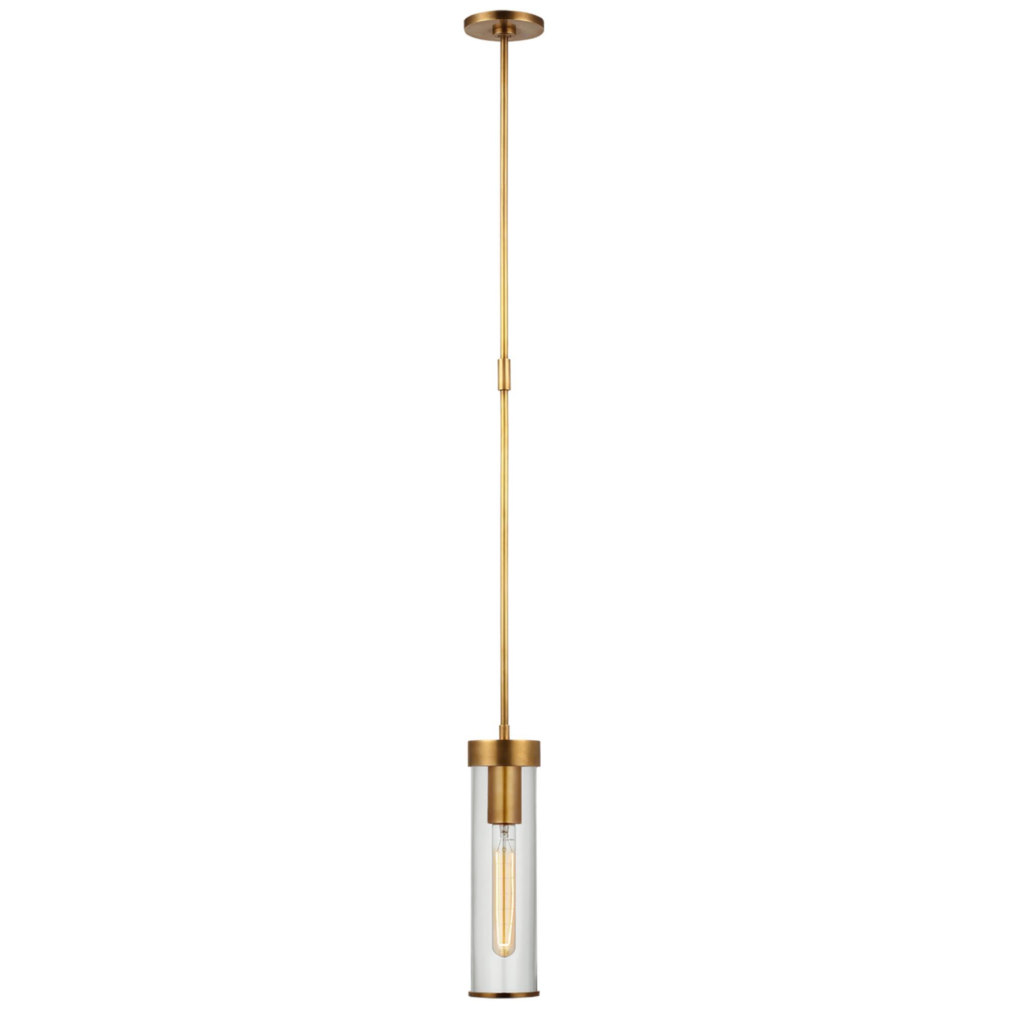 Shown in Antique-Burnished Brass finish and Clear glass