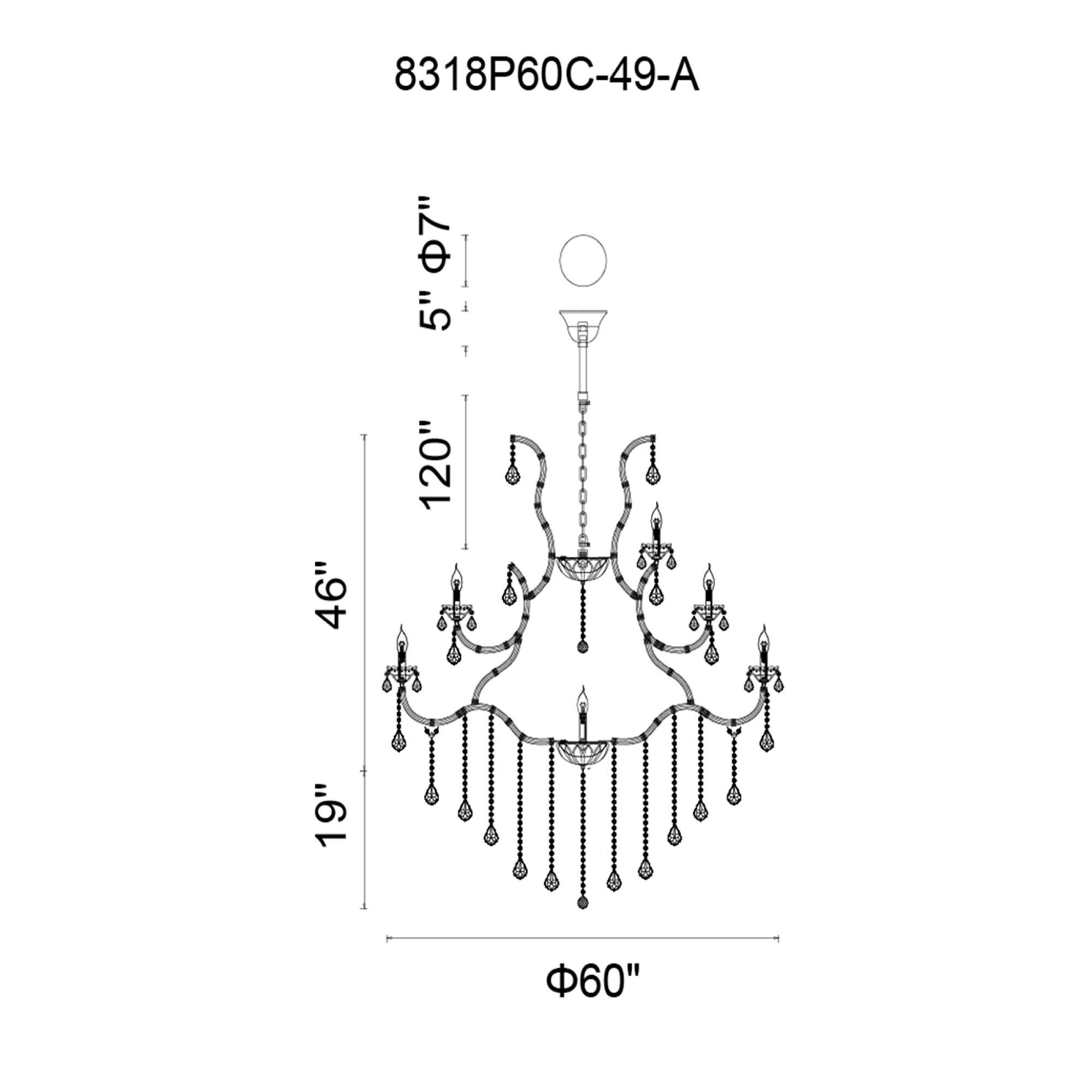 Shown in Chrome finish and K9 Clear crystal