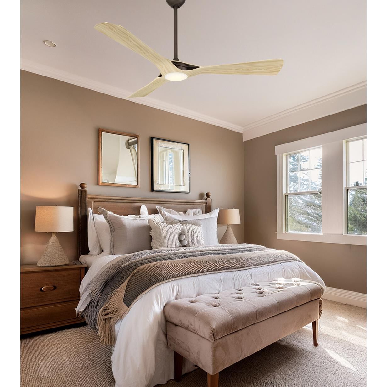Bridge 60 Inch Ceiling Fan with Light Kit by Minka Aire