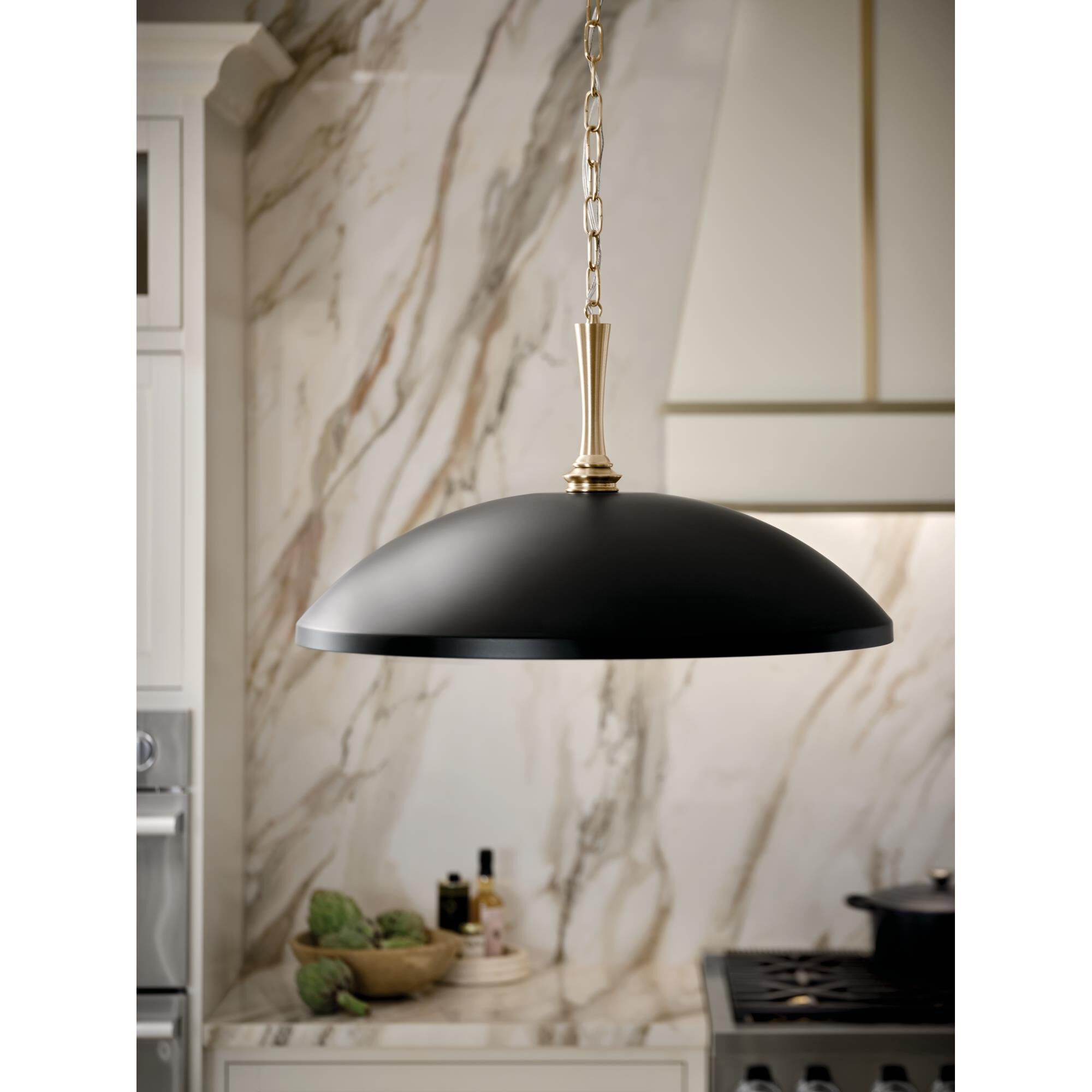Shown in Black finish and Metal, Dome and Smooth shade