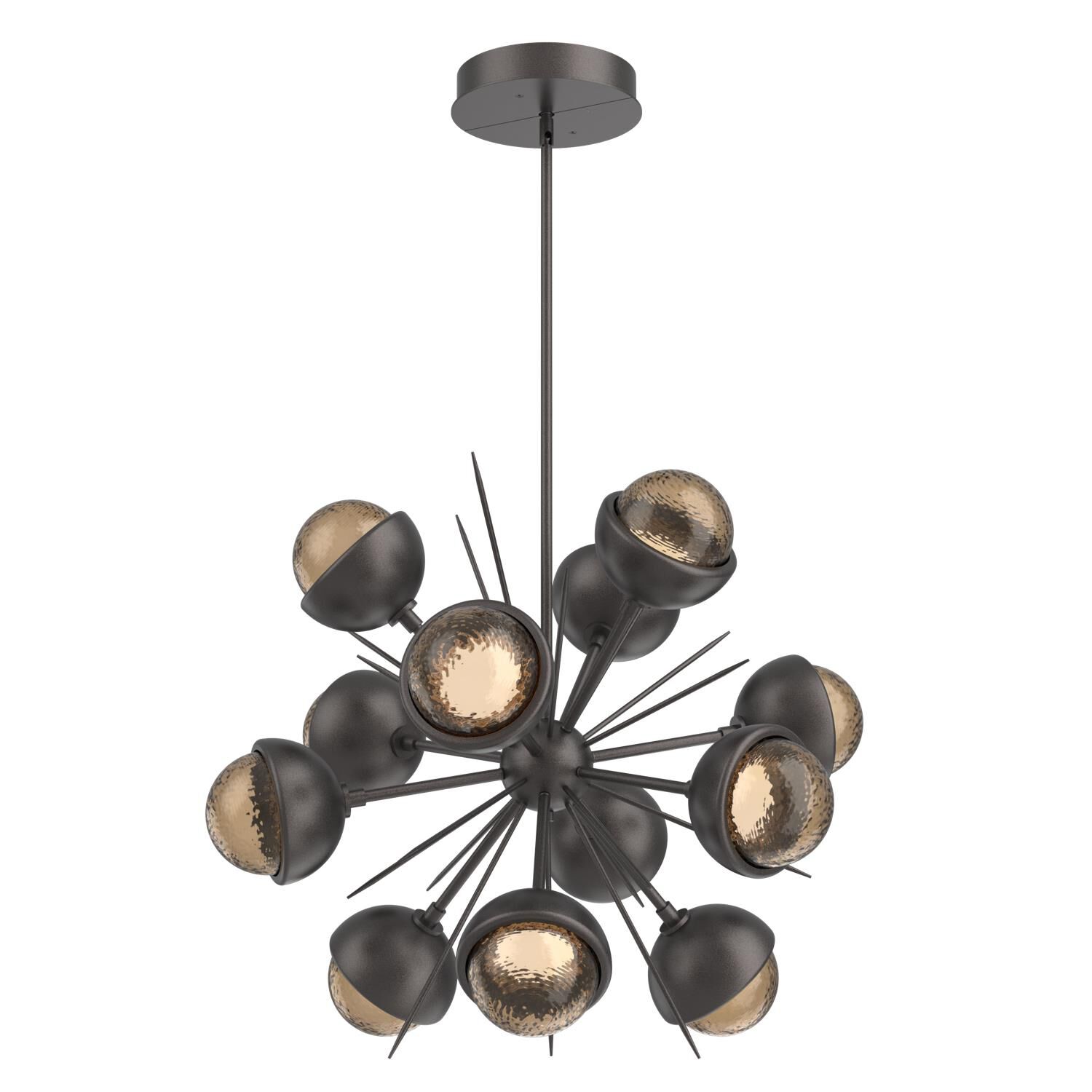 Shown in Graphite finish and Bronze glass and Metal Shade Matching Finish accent