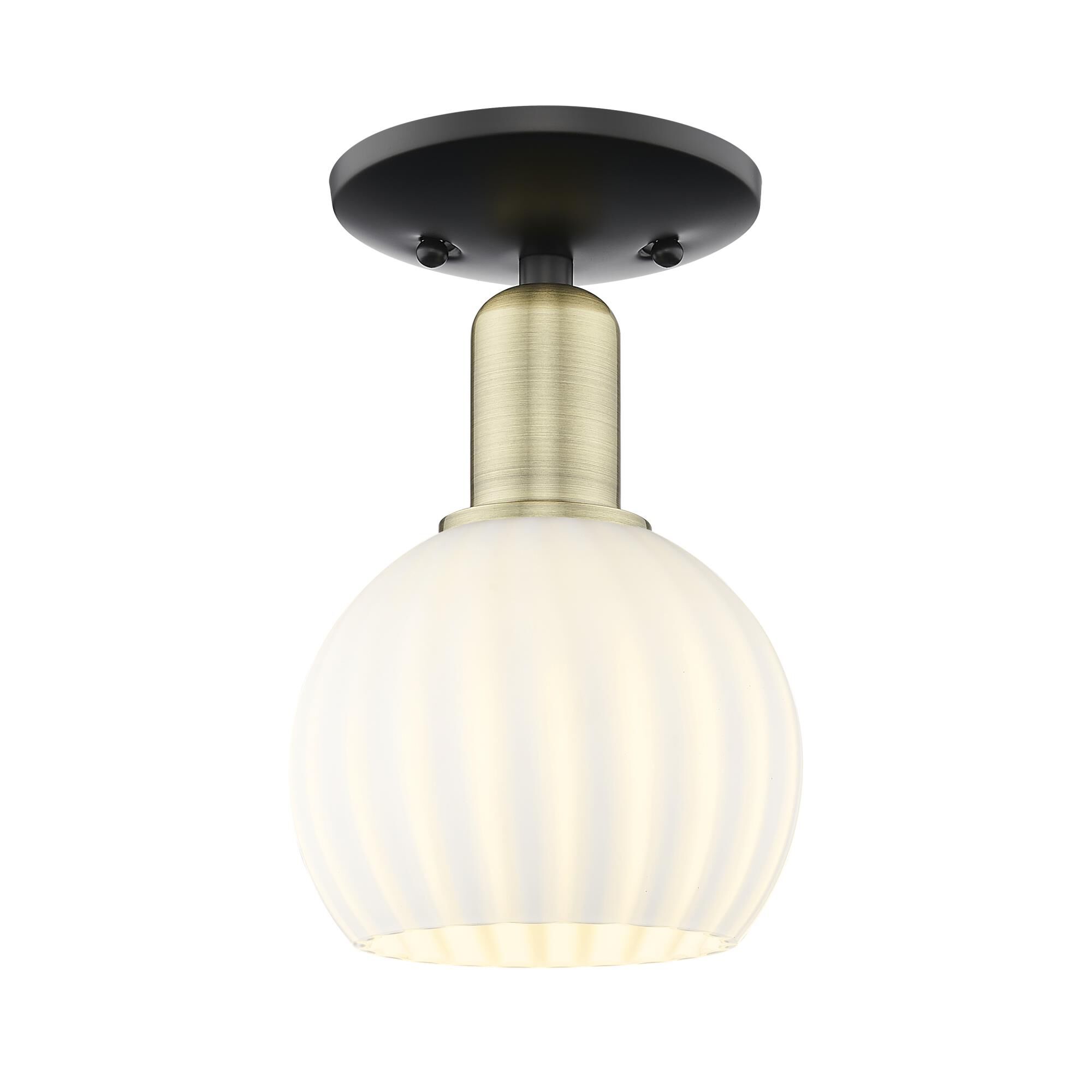 Bruno Marashlian White Venetian 6 Inch Semi Flush Mount by Innovations Lighting