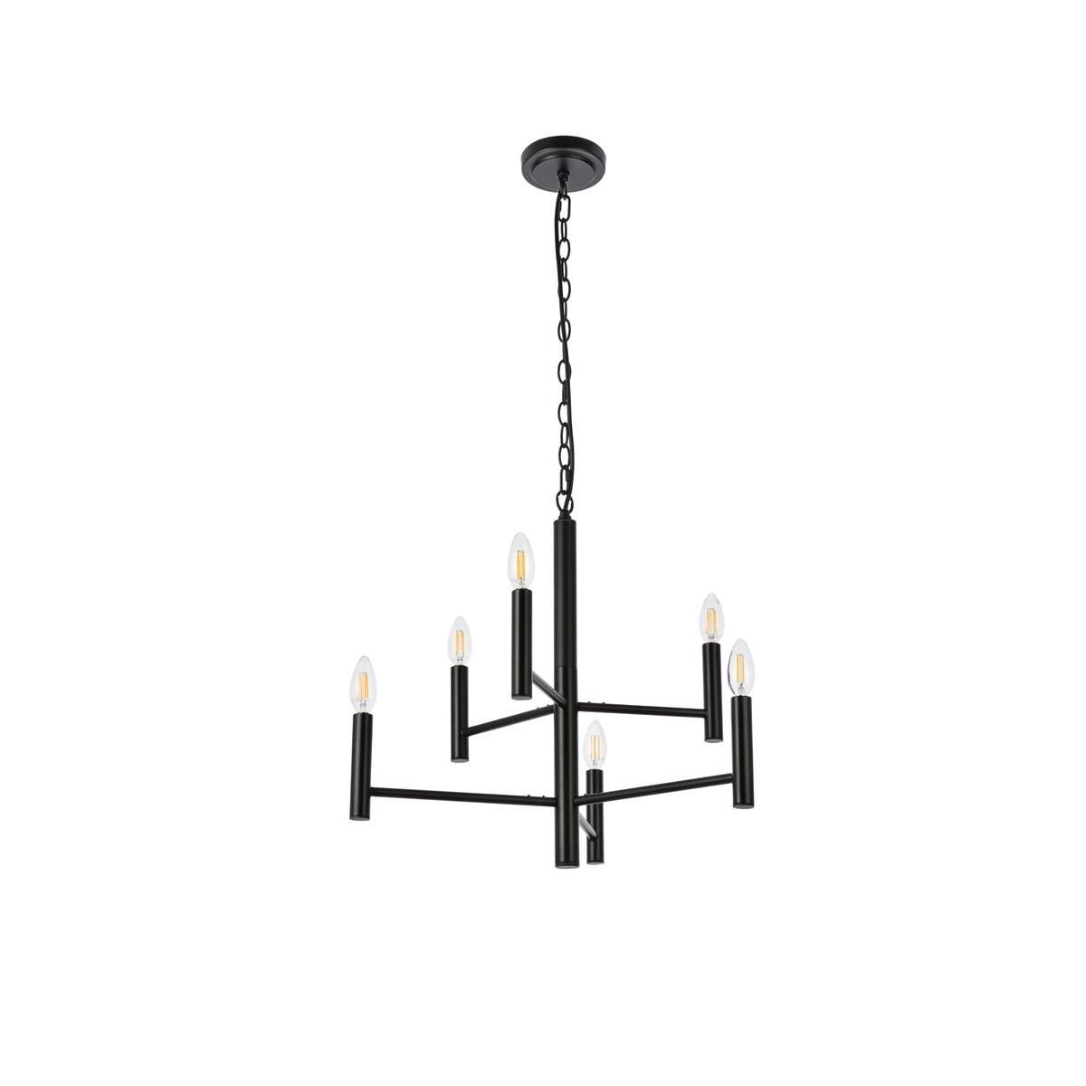Carmella 22 Inch 6 Light Mini Chandelier by Elegant Lighting