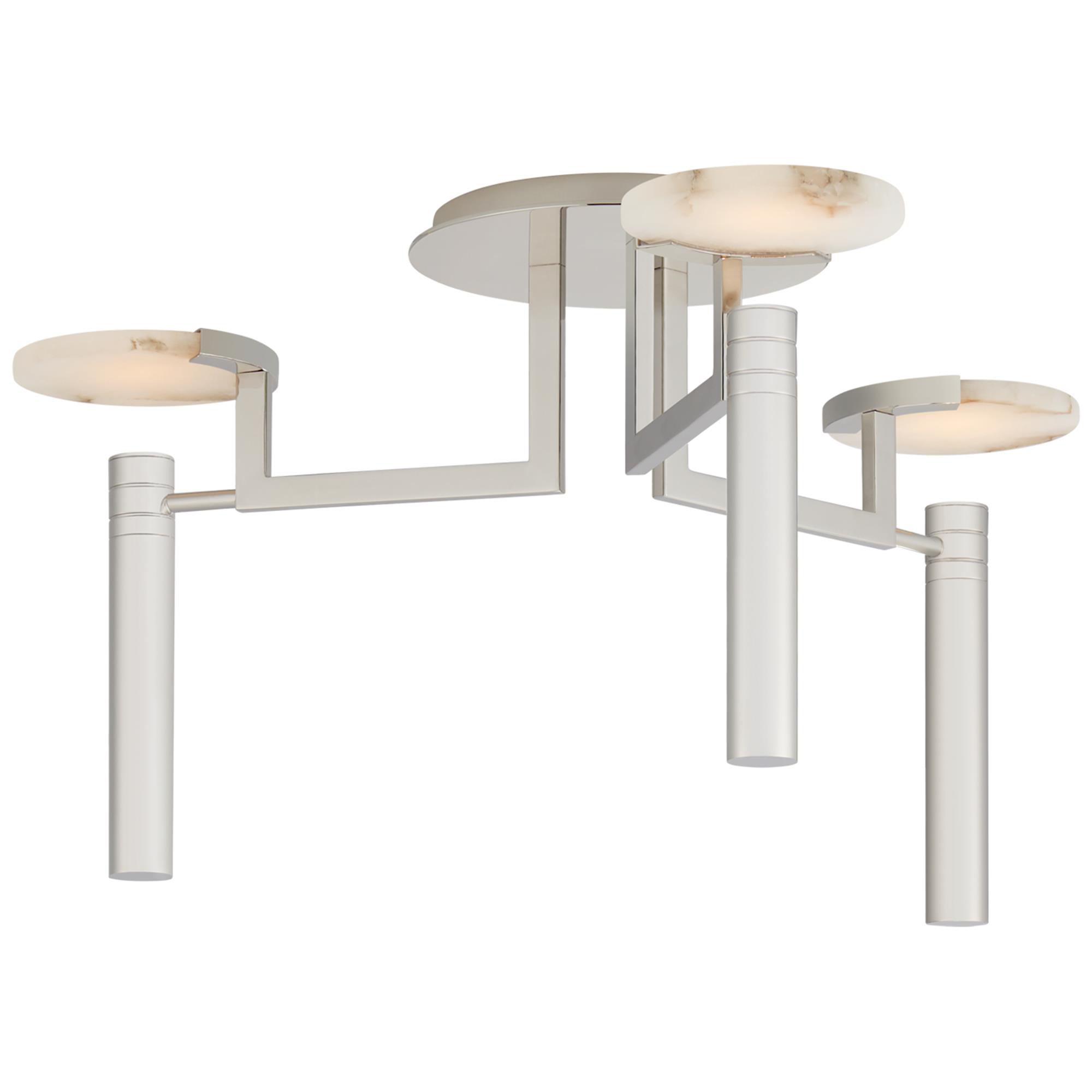 Shown in Polished Nickel finish and Alabaster shade