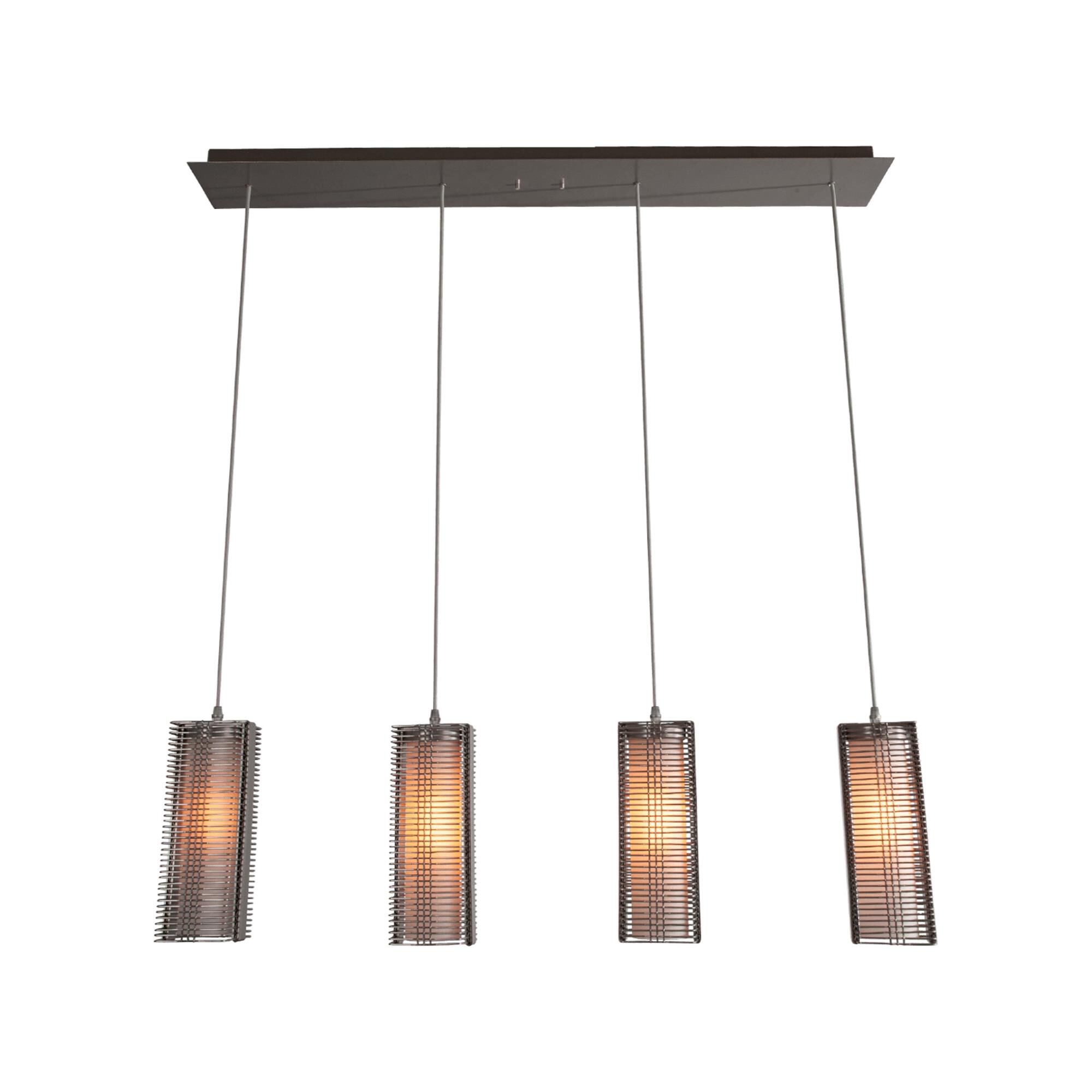 Shown in Metallic Beige Silver finish and Frosted glass