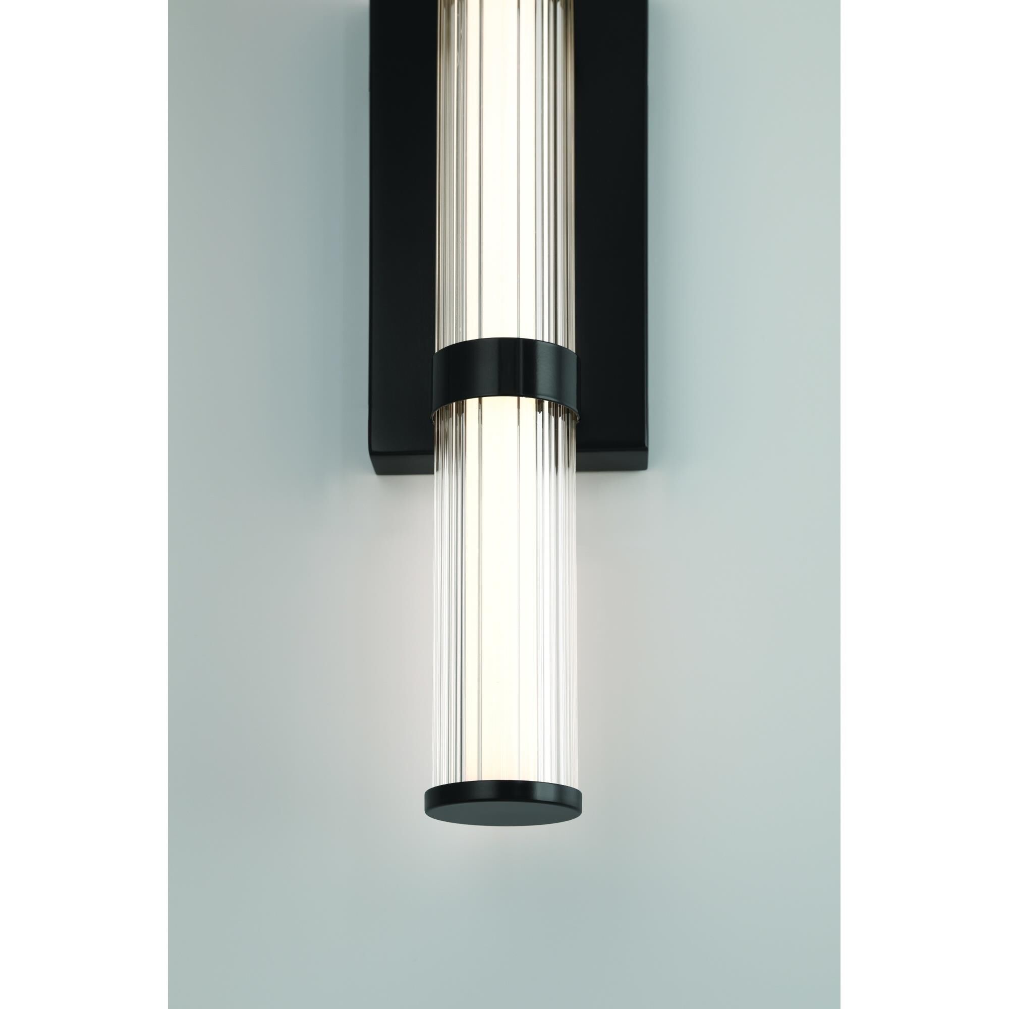 Shown in Black finish and Clear  glass