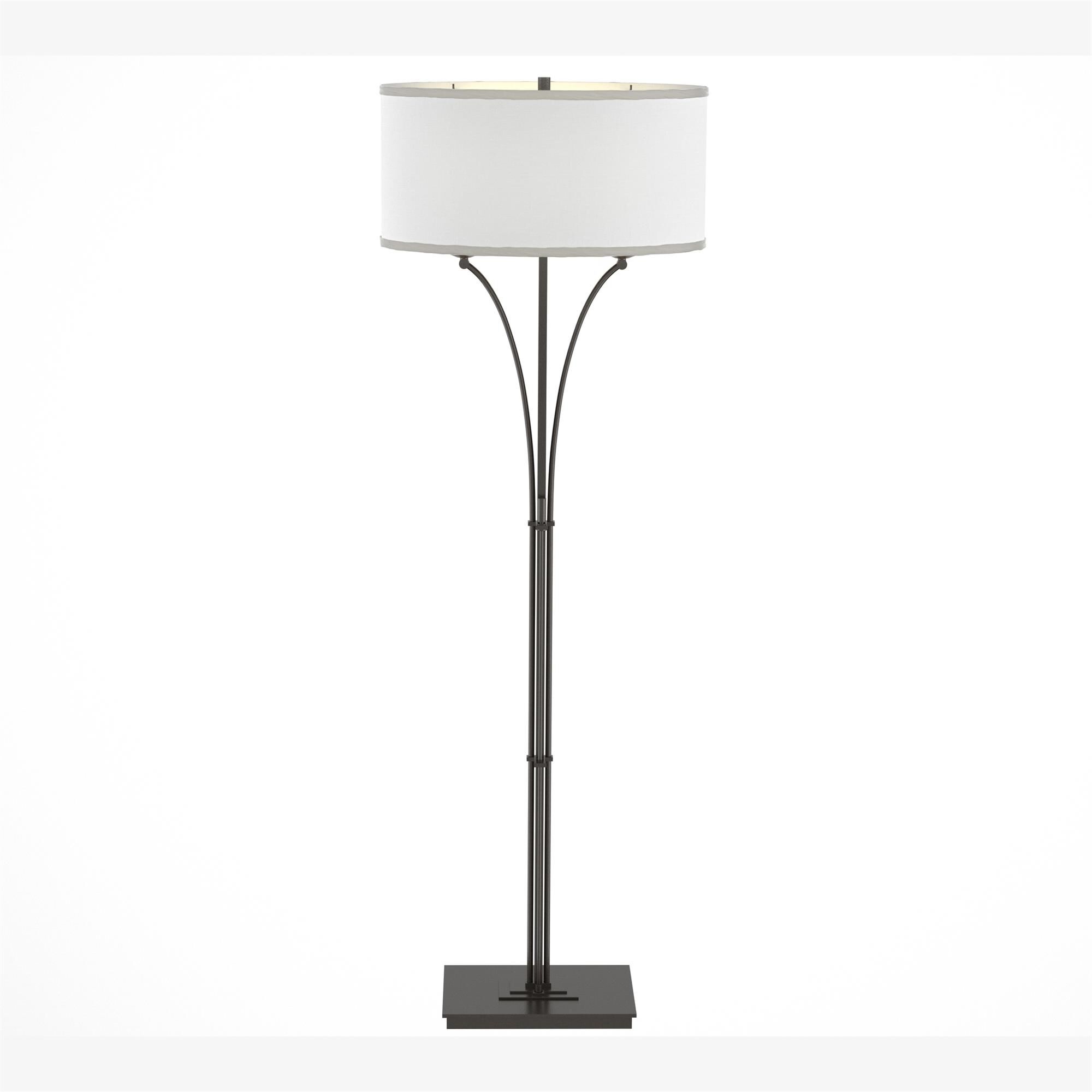 Shown in Oil Rubbed Bronze finish and Natural Anna shade