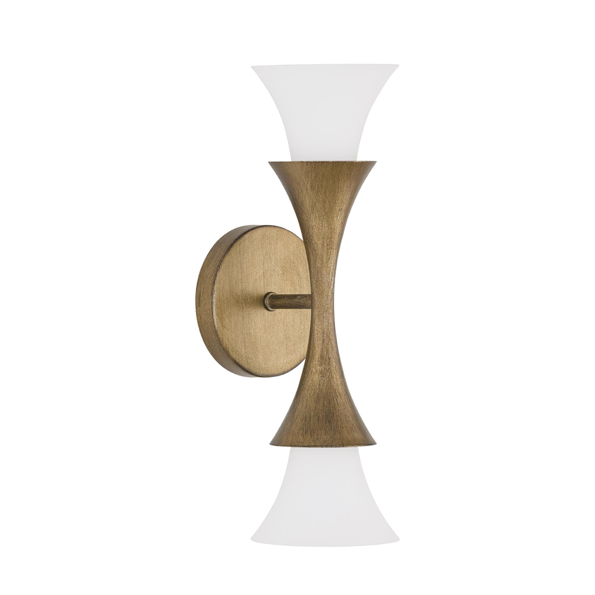 Shown in Mystic Luster finish and Soft White glass