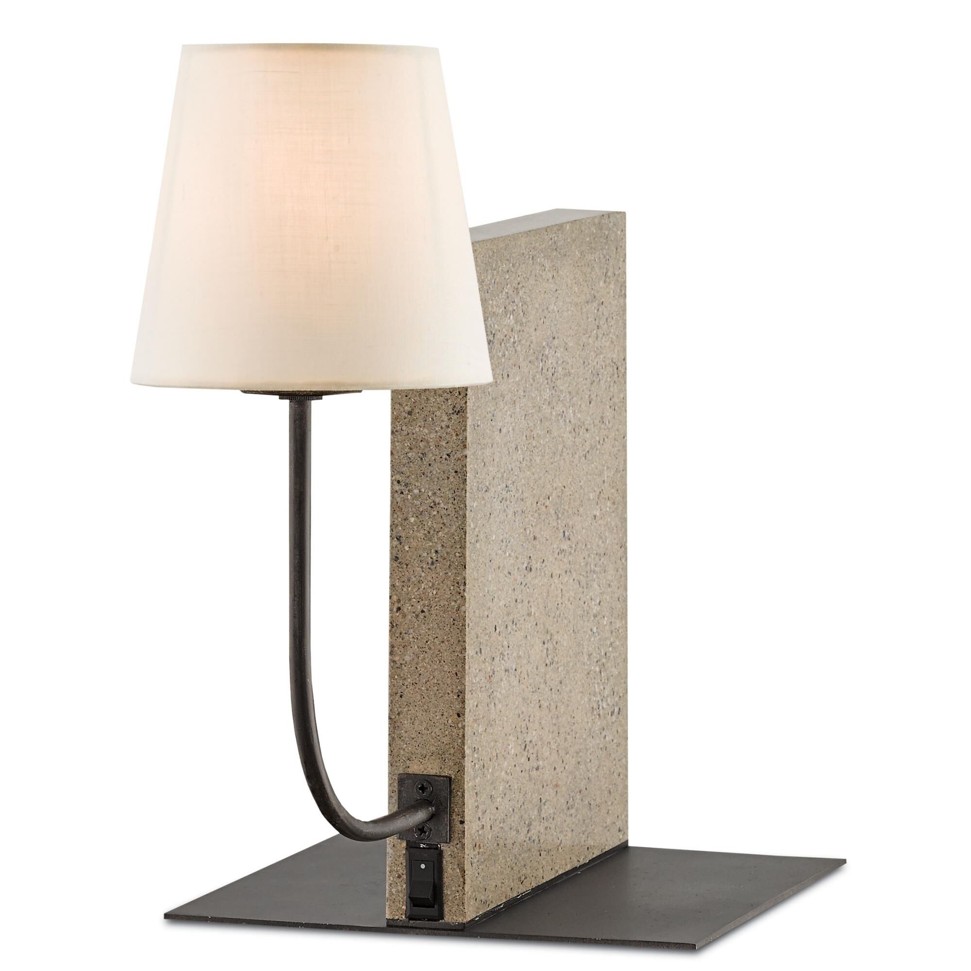 Shown in Polished Concrete/Aged Steel finish and Included shade